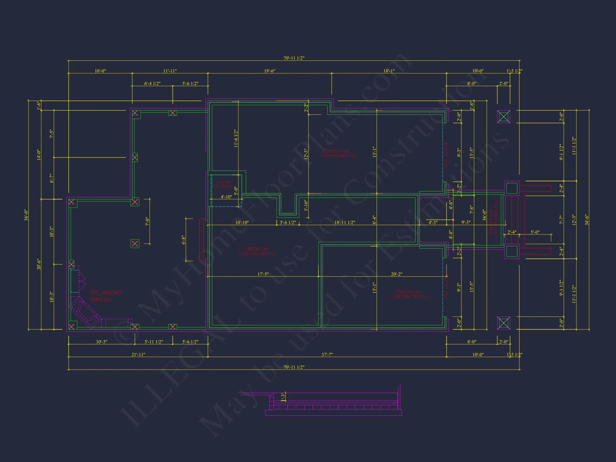 Modern Beach house Plan with 4 Floors, CAD Blueprint & Designs