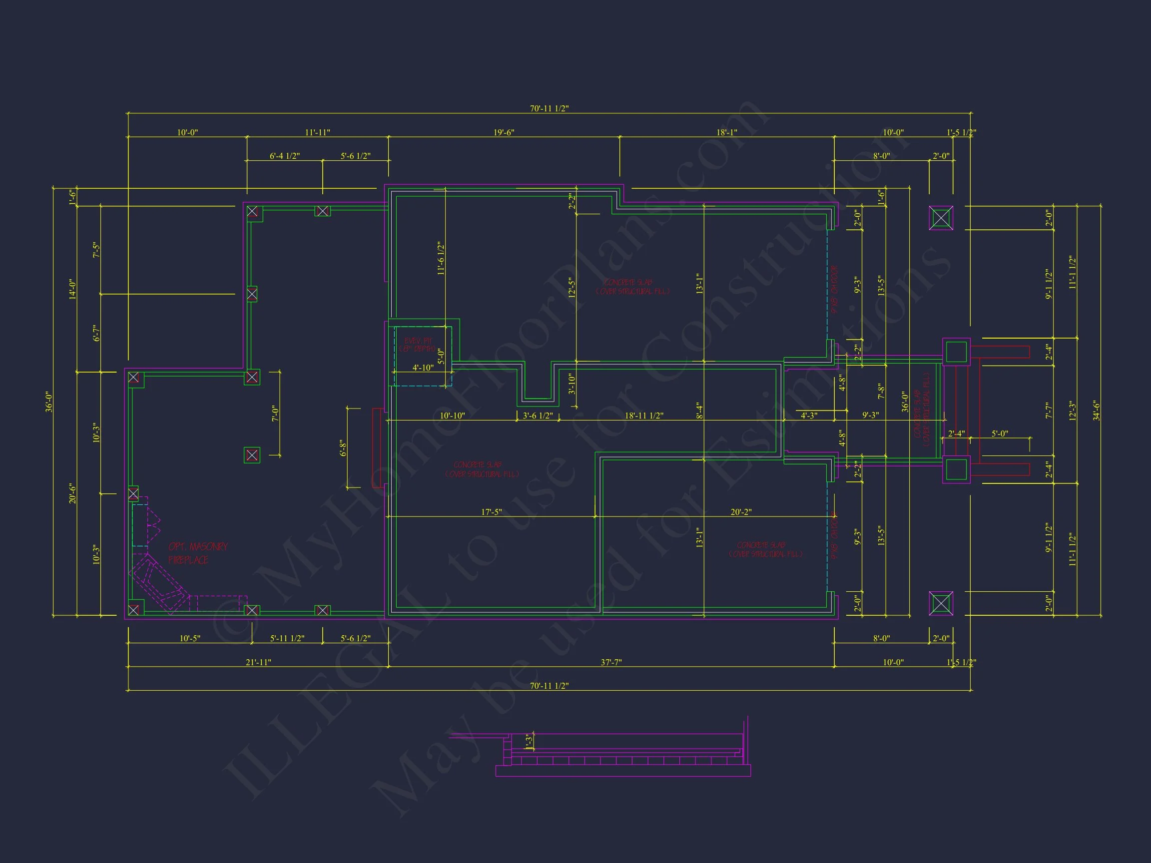 Modern Beach house Plan with 4 Floors, CAD Blueprint & Designs