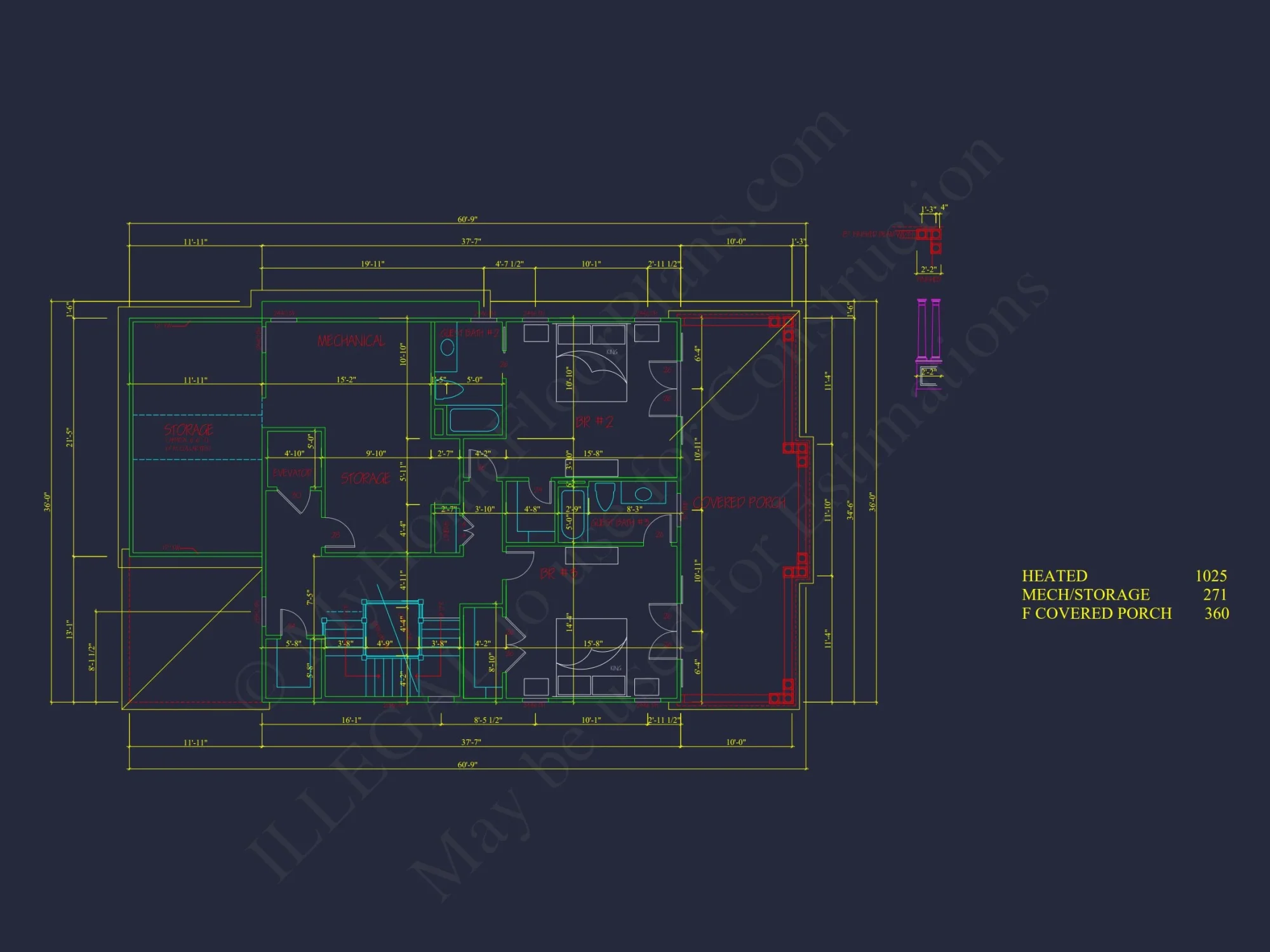 Modern Beach house Plan with 4 Floors, CAD Blueprint & Designs