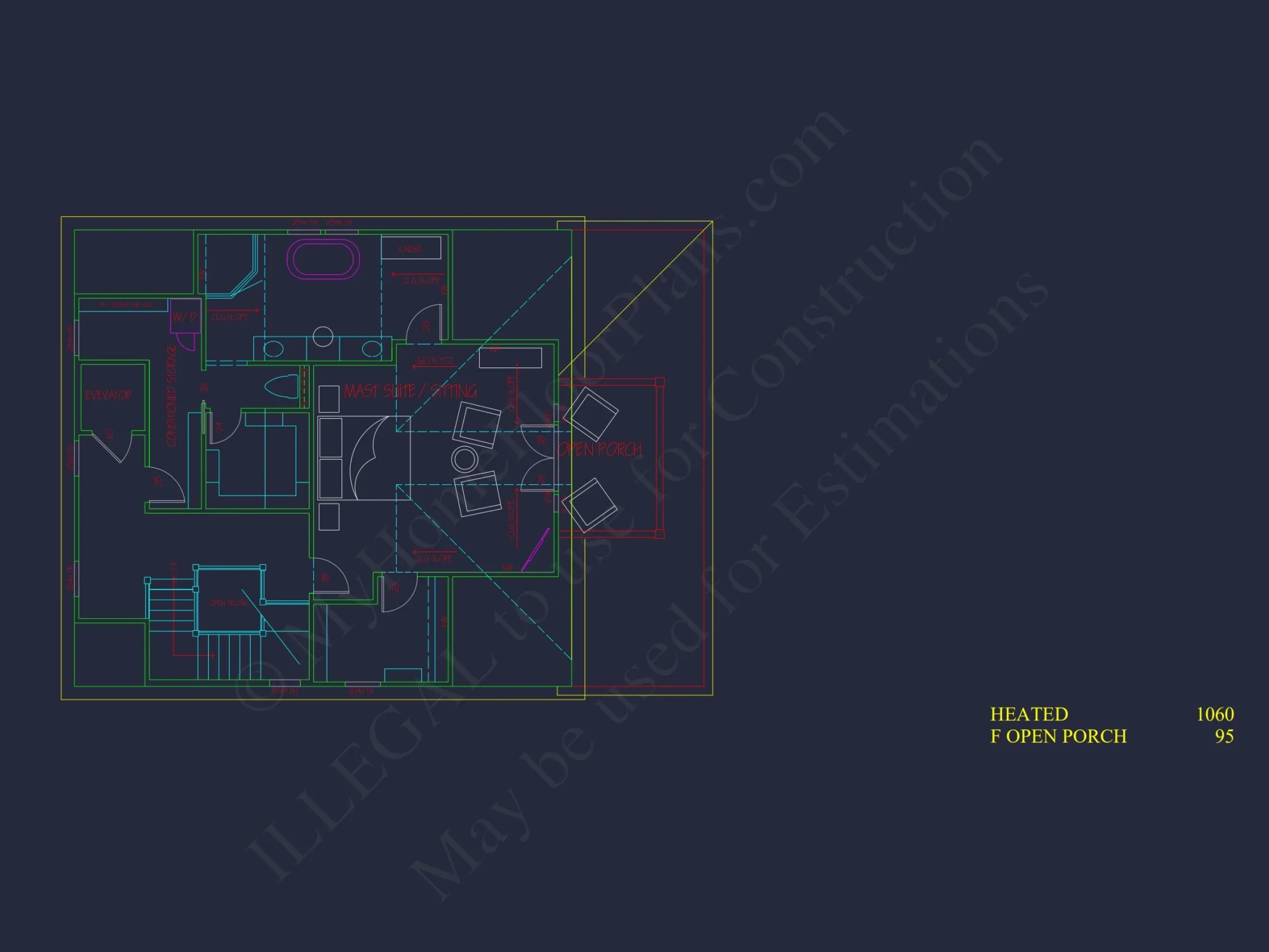 Modern Beach house Plan with 4 Floors, CAD Blueprint & Designs