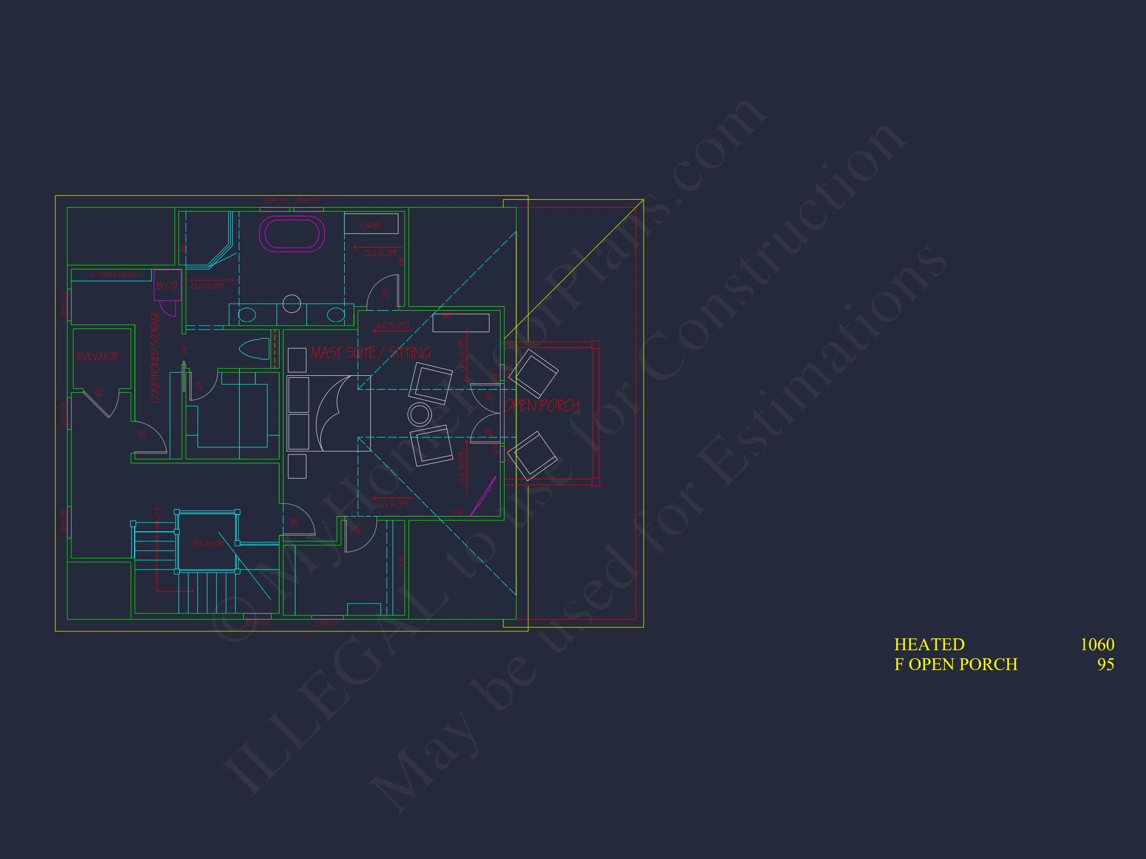 Modern Beach house Plan with 4 Floors, CAD Blueprint & Designs