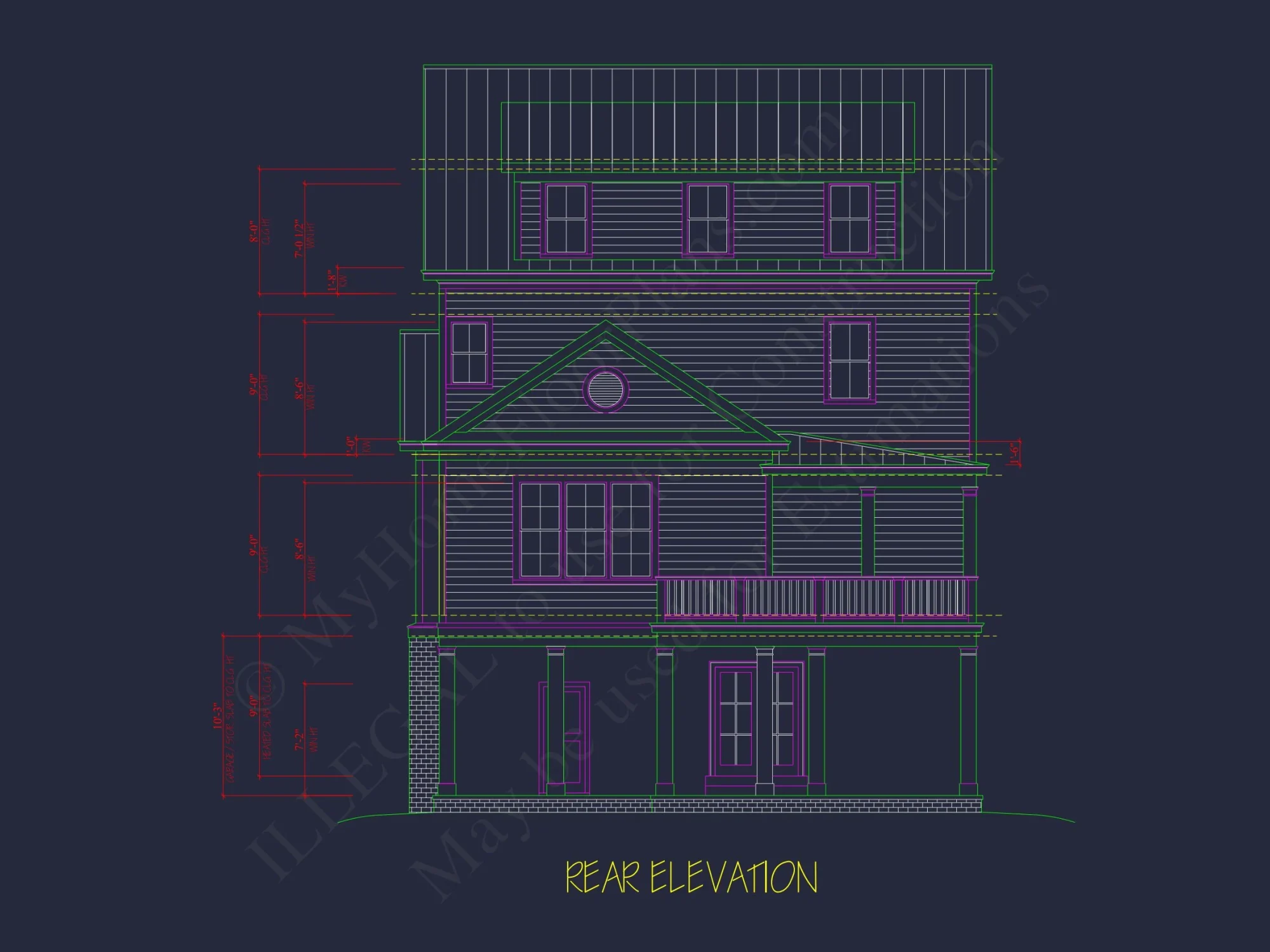 Modern Beach house Plan with 4 Floors, CAD Blueprint & Designs