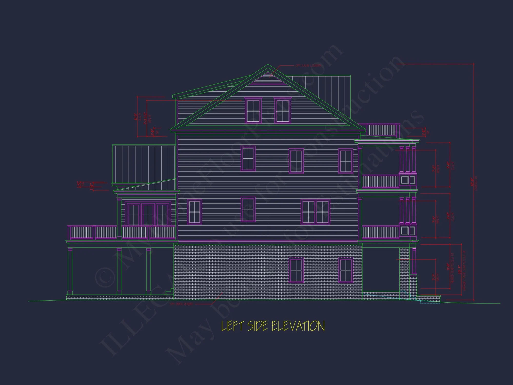 Modern Beach house Plan with 4 Floors, CAD Blueprint & Designs