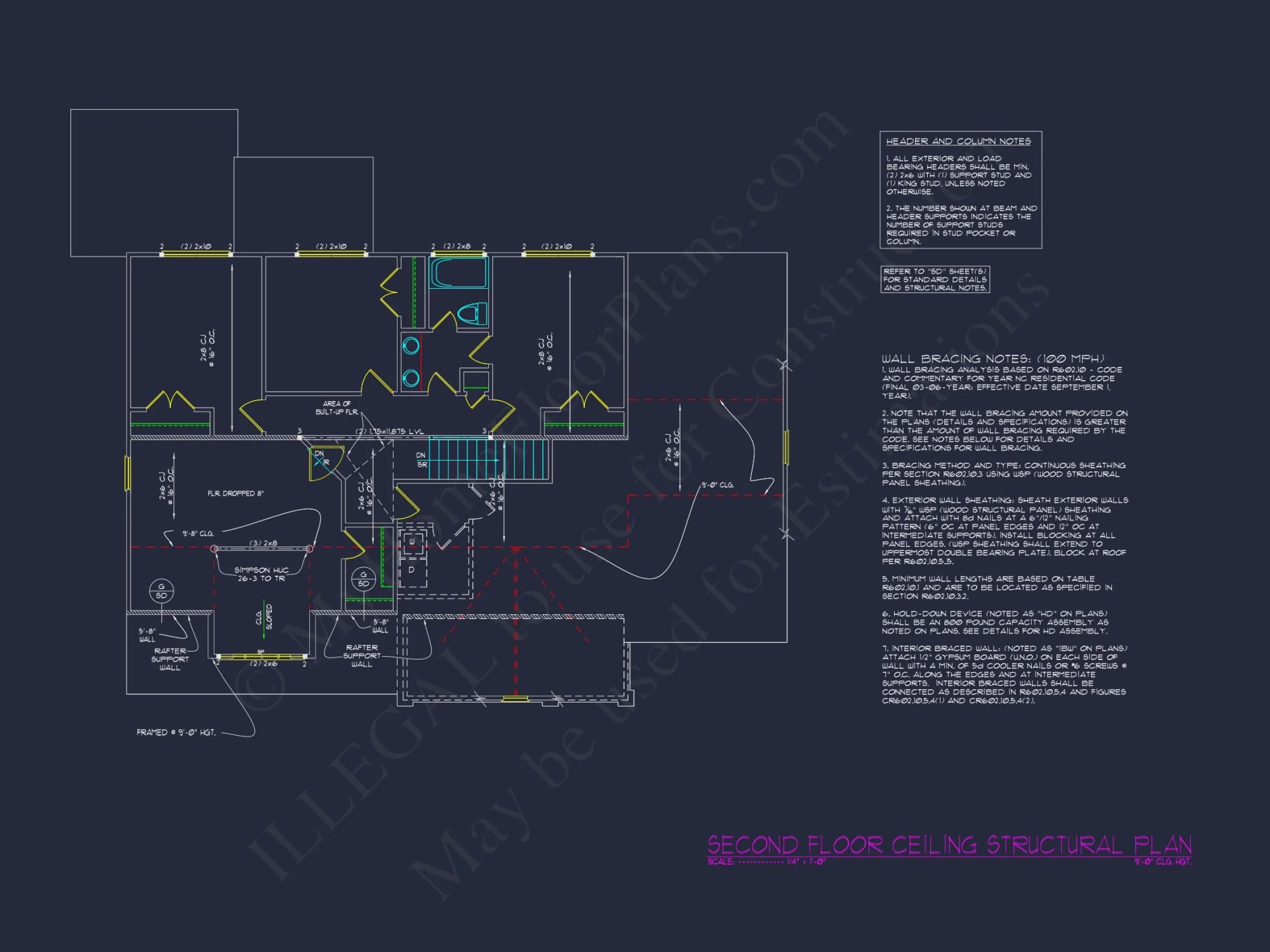 Spacious Craftsman house Plan with Floor Plans & CAD Designs