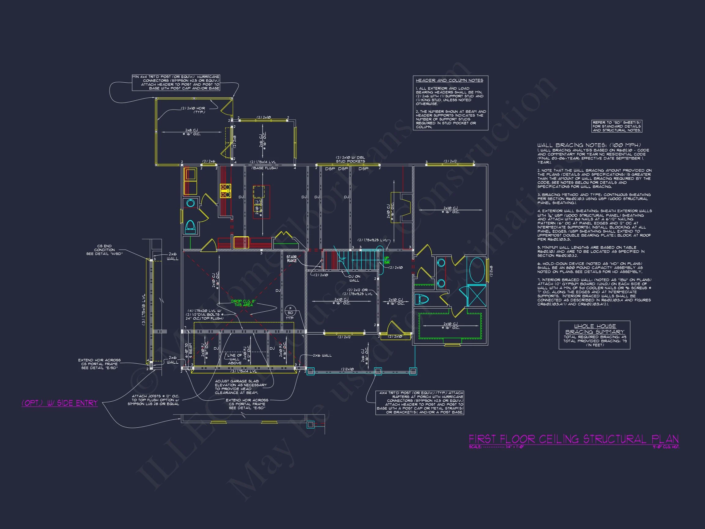 Spacious Craftsman house Plan with Floor Plans & CAD Designs