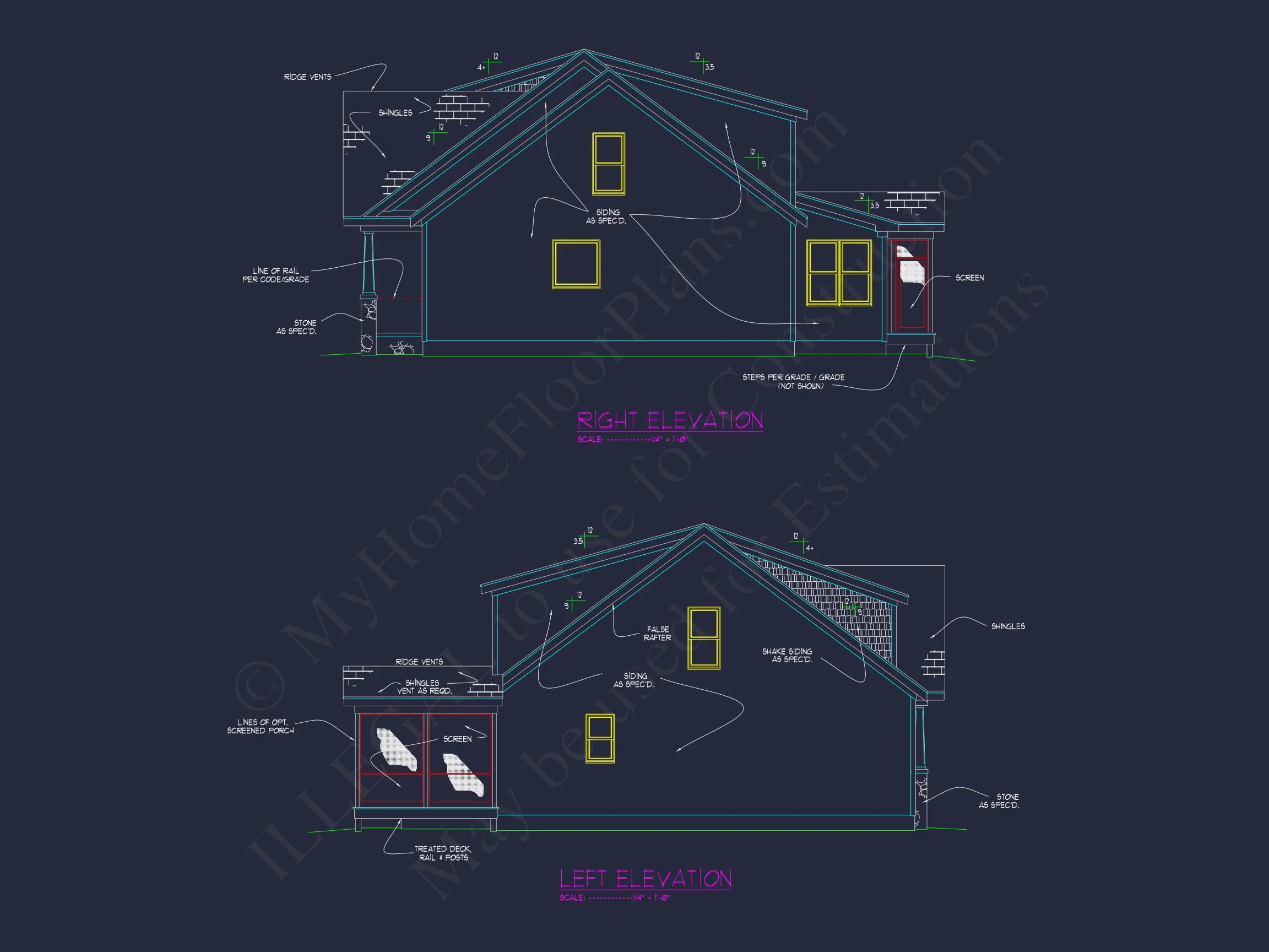 Spacious Craftsman house Plan with Floor Plans & CAD Designs