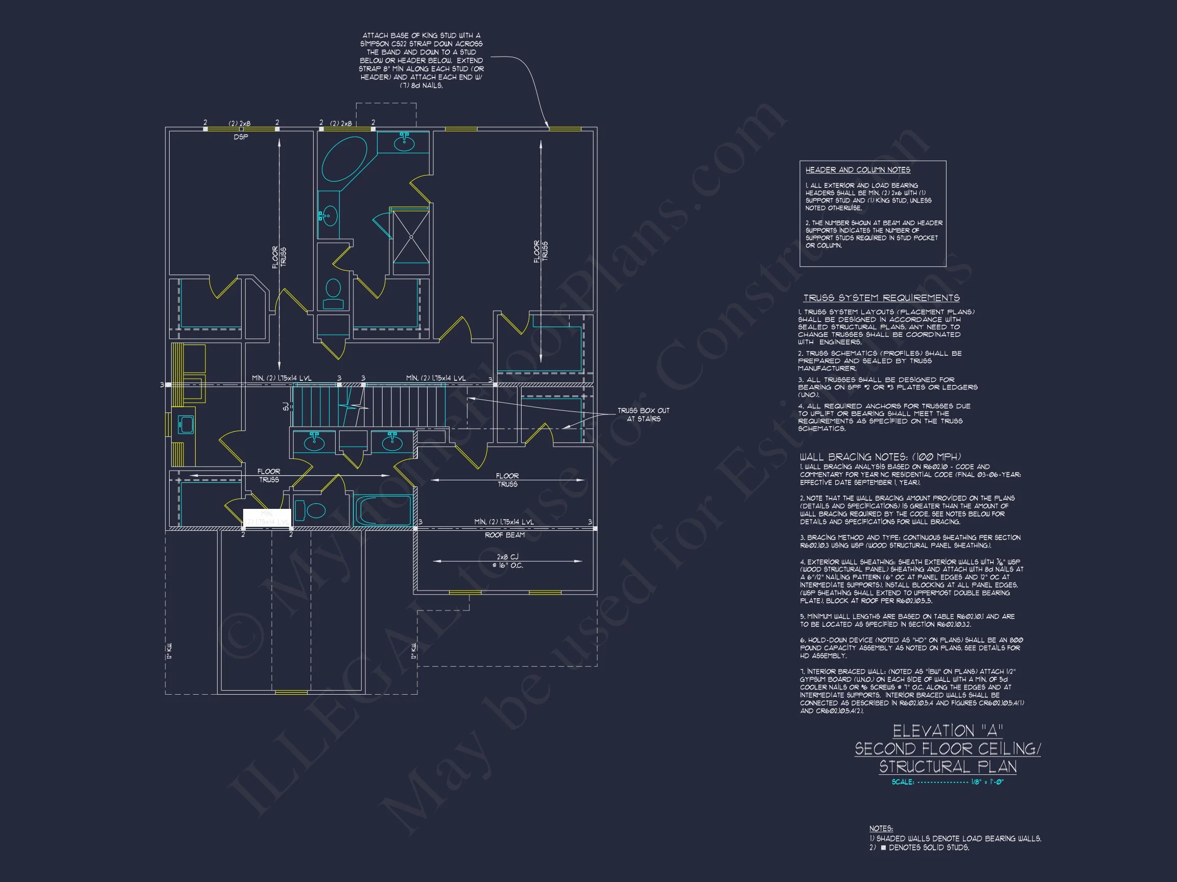 15-1934 HOUSE PLAN - Elegant 2.5-Story House Plan with CAD Floor Designs and Blueprint 19 Elegant 2.5-Story house Plan with CAD Floor Designs and Blueprint