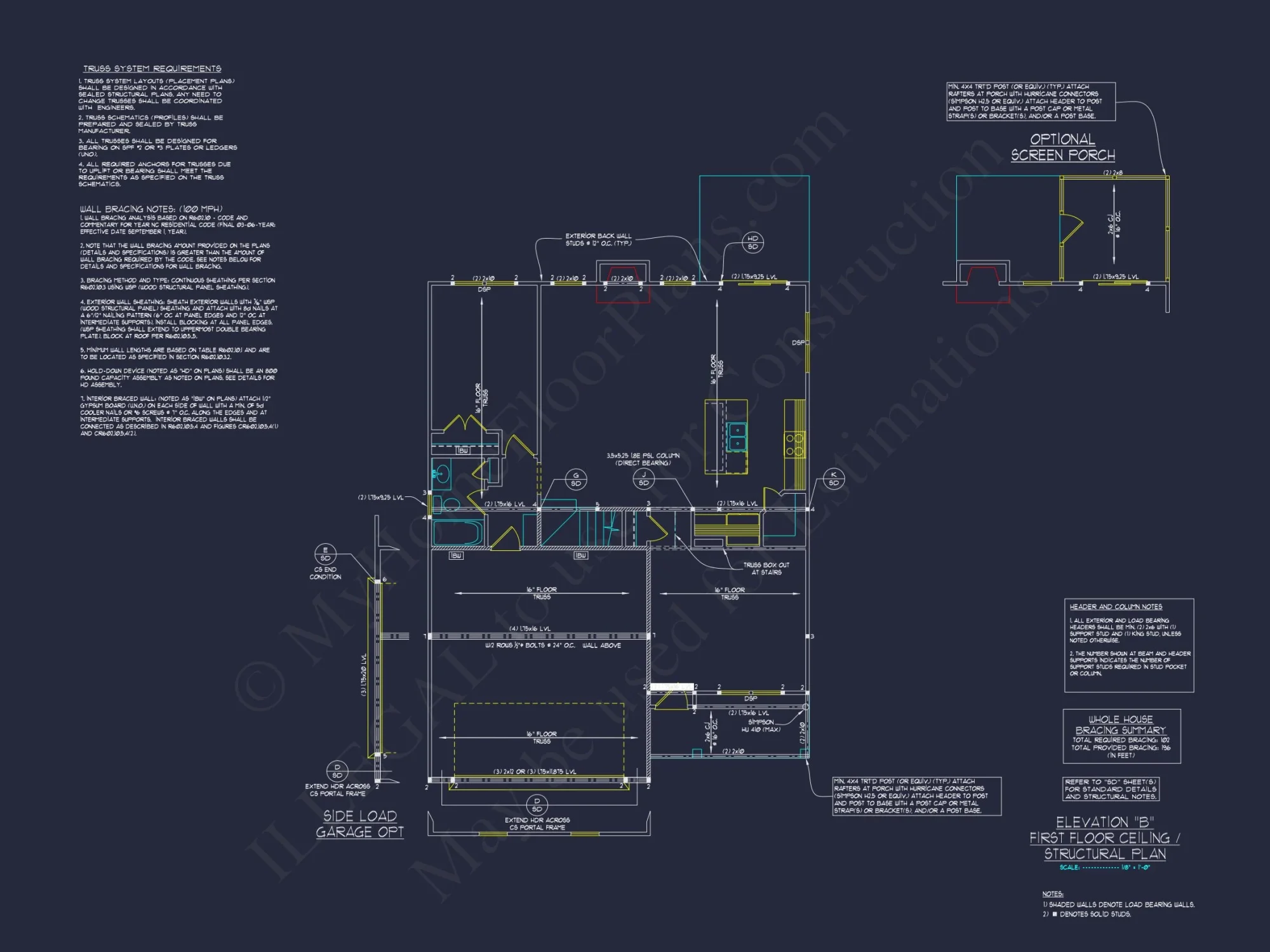 Elegant 2.5-Story house Plan with CAD Floor Designs and Blueprint