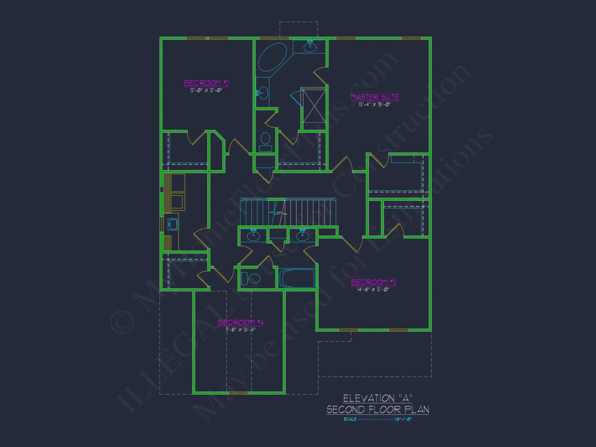 Elegant 2.5-Story house Plan with CAD Floor Designs and Blueprint
