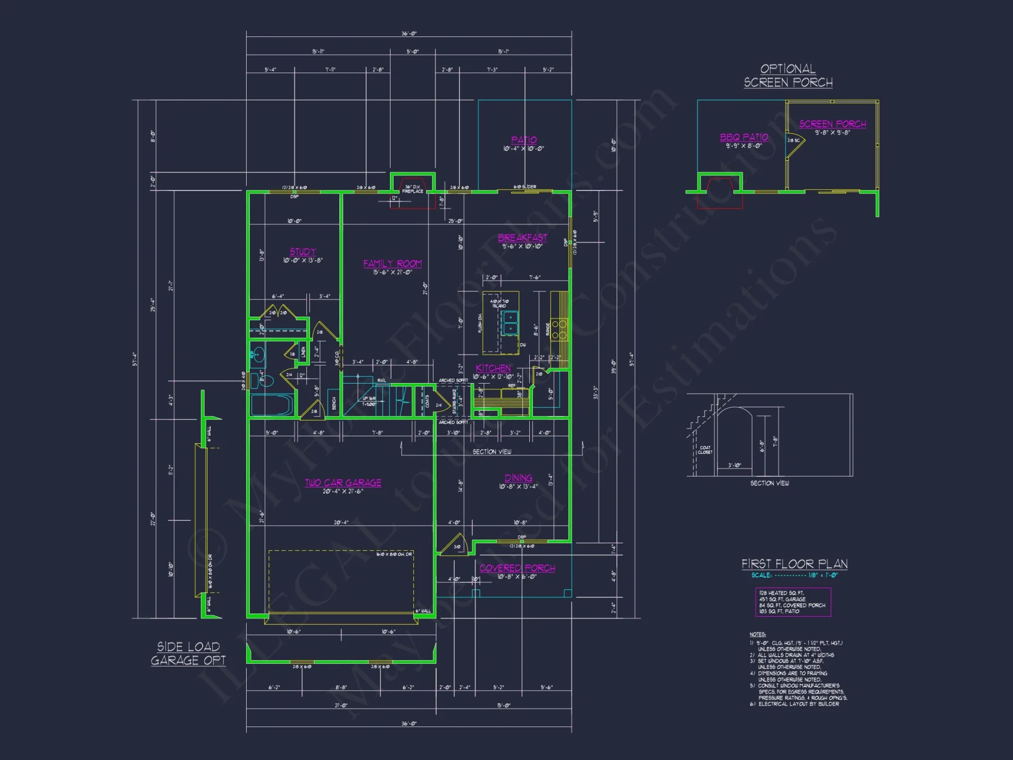 Elegant 2.5-Story house Plan with CAD Floor Designs and Blueprint