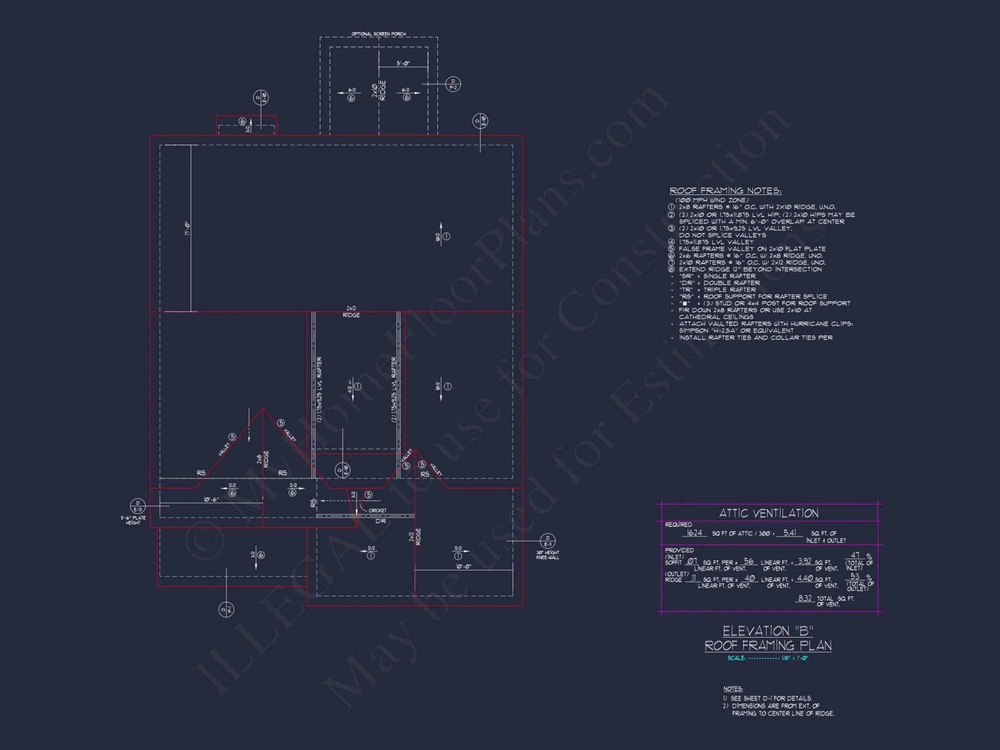 Modern Craftsman house Plan with 2 Floors and CAD Designs