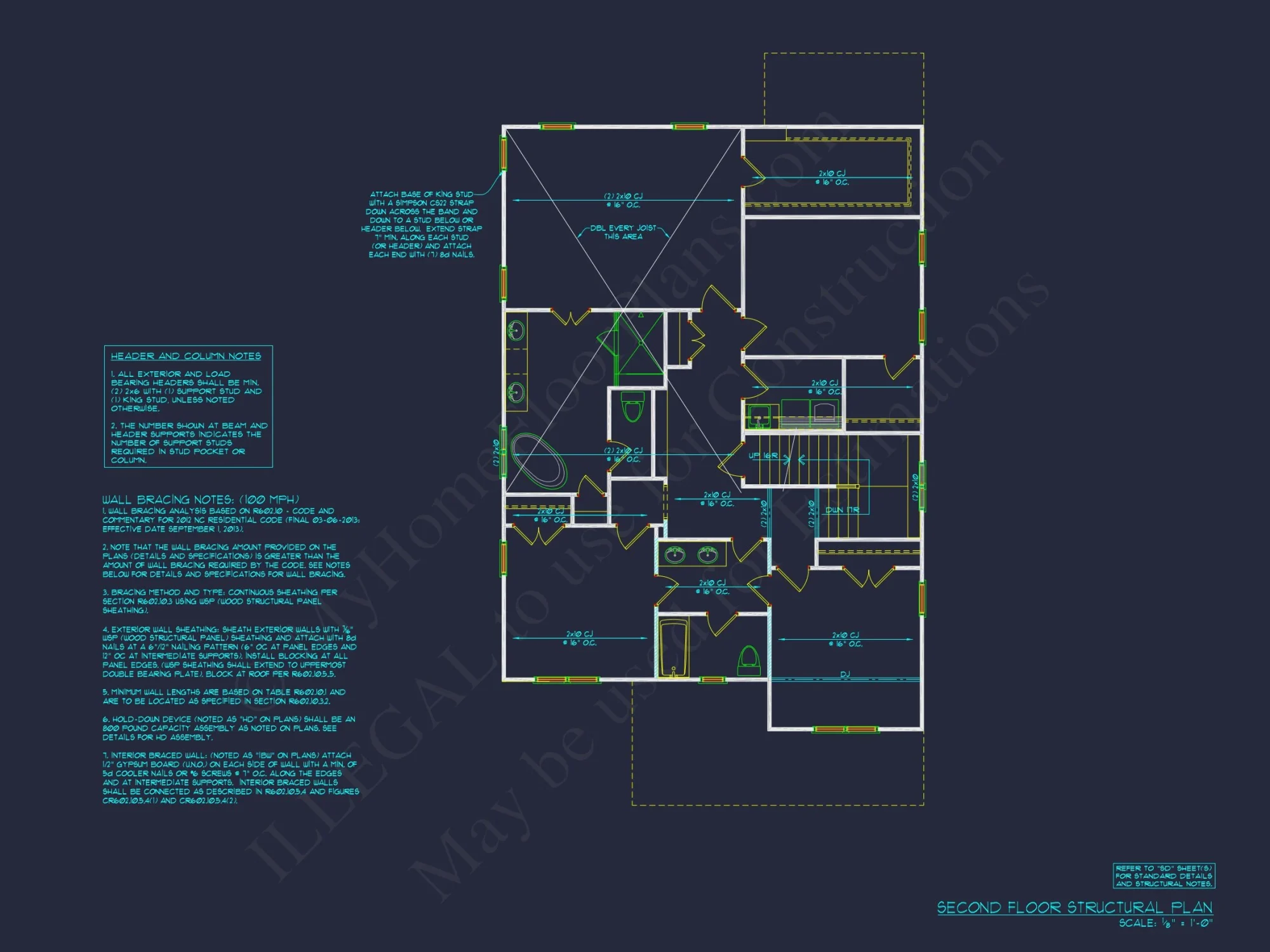 Craftsman house Floor Plan: Architectural CAD Designs