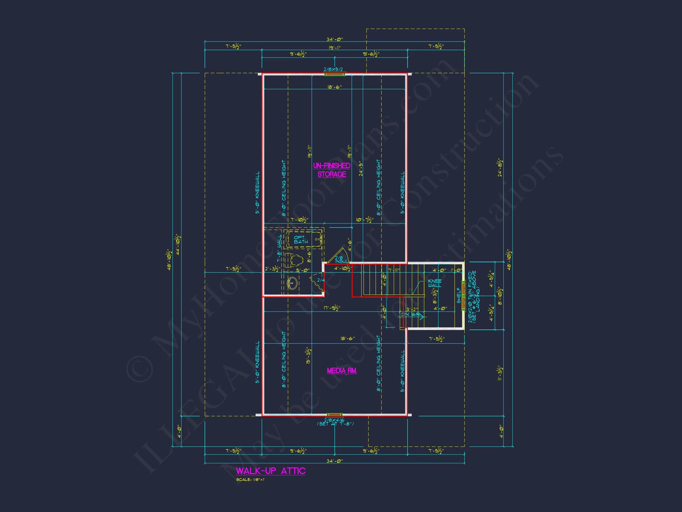 Craftsman house Floor Plan: Architectural CAD Designs