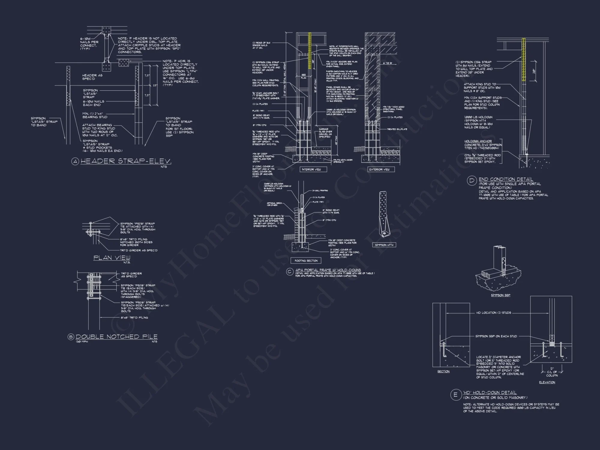 Detailed house Plan With Floor Plans, Blueprints & CAD Designs