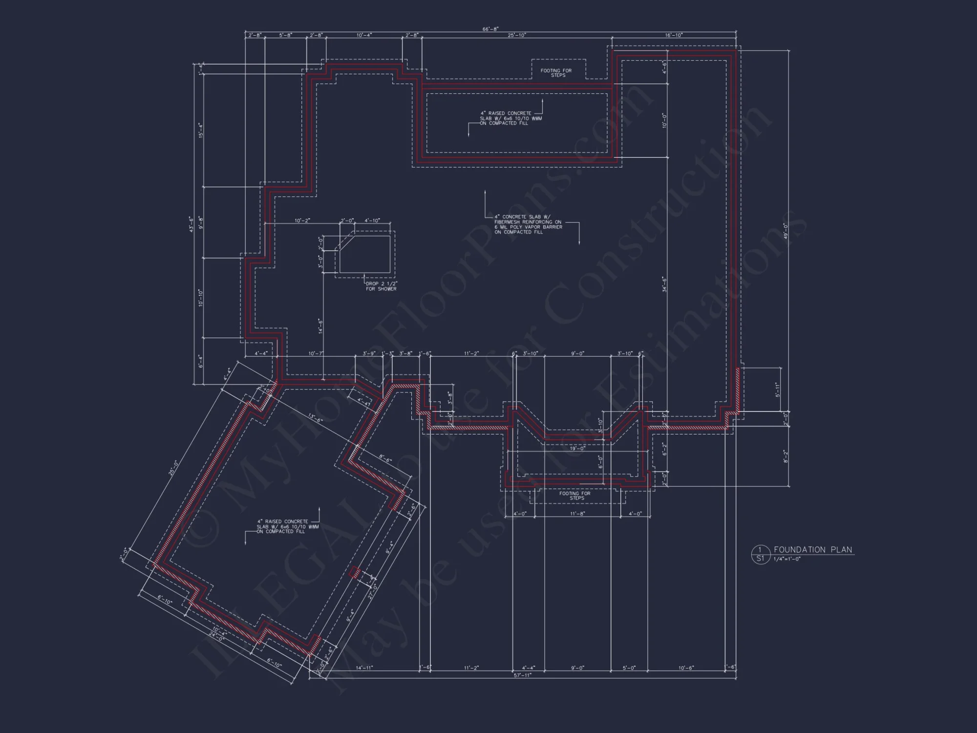 Detailed house Plan With Floor Plans, Blueprints & CAD Designs