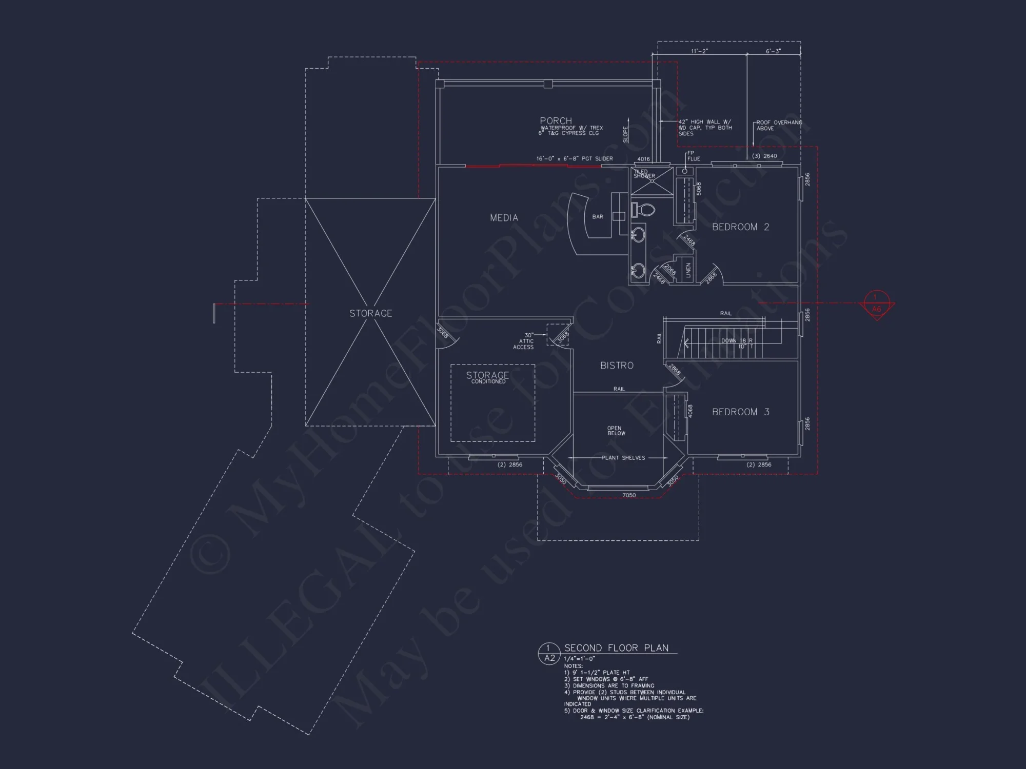 Detailed house Plan With Floor Plans, Blueprints & CAD Designs