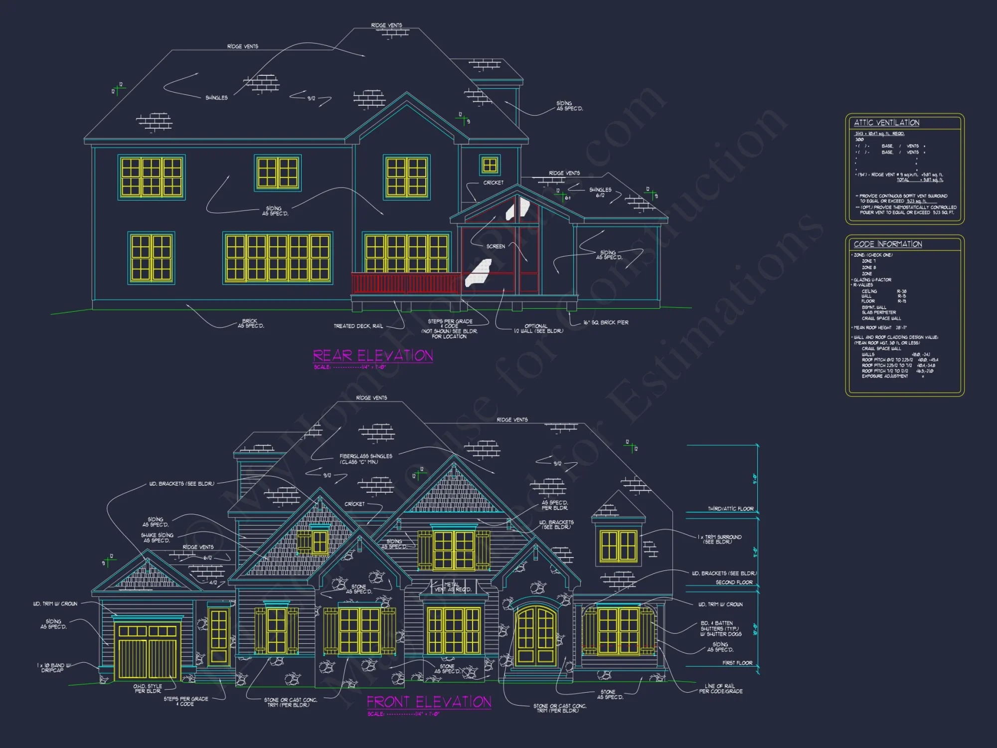 Elegant house Design with CAD Blueprint and Floor Plan Features