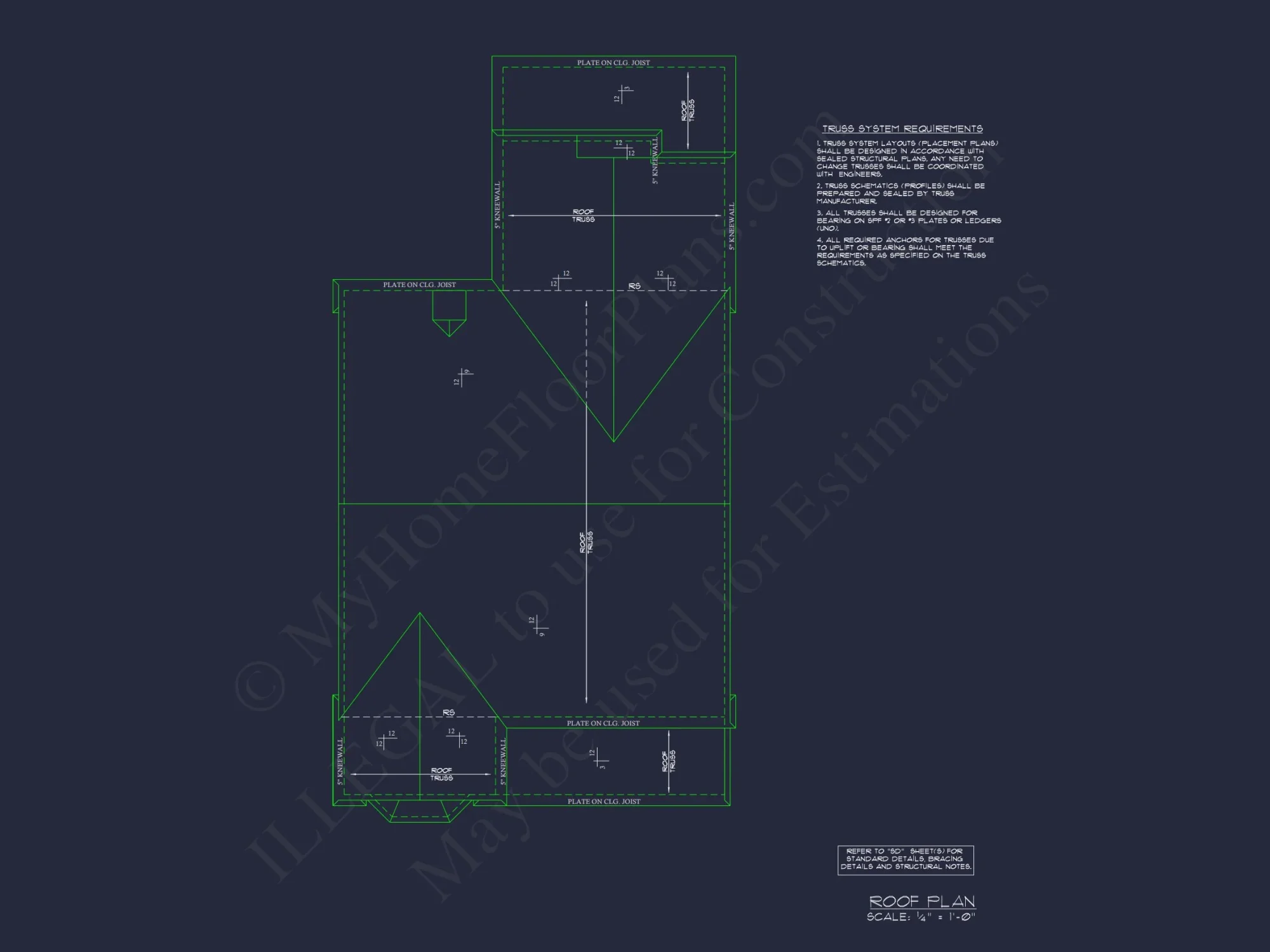 Colonial Farmhouse Floor Plan with CAD and Blueprint Designs