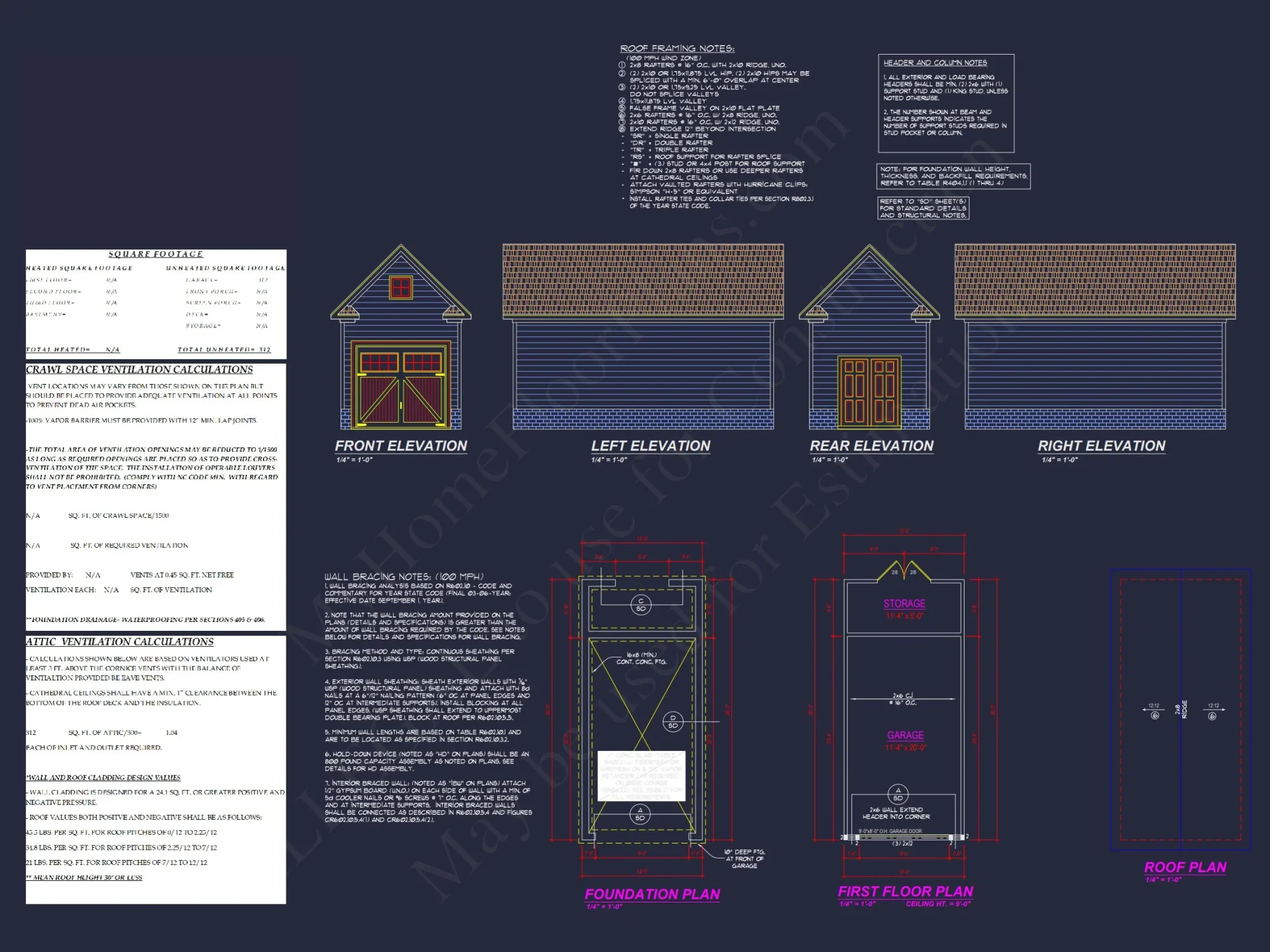 Spacious 1.5-Story Craftsman house Plan with Floor Blueprint