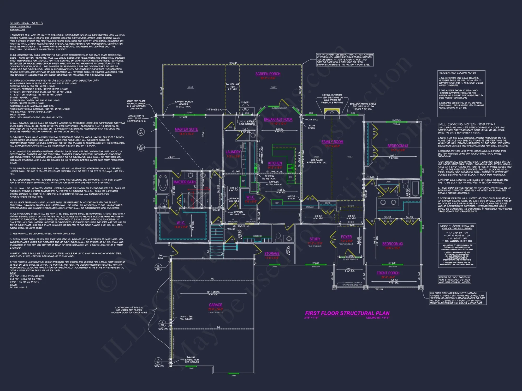 Spacious 1.5-Story Craftsman house Plan with Floor Blueprint