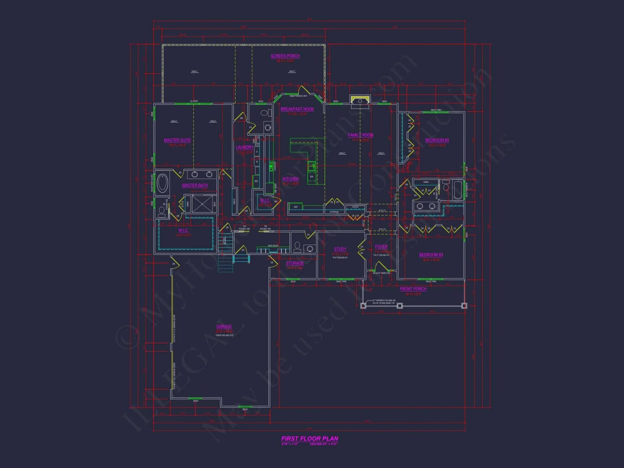 Spacious 1.5-Story Craftsman house Plan with Floor Blueprint