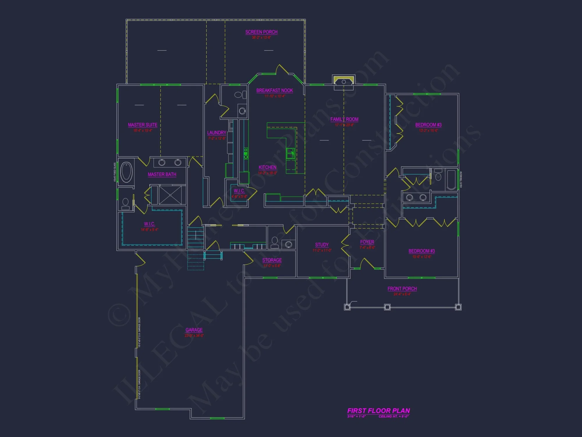 Spacious 1.5-Story Craftsman house Plan with Floor Blueprint