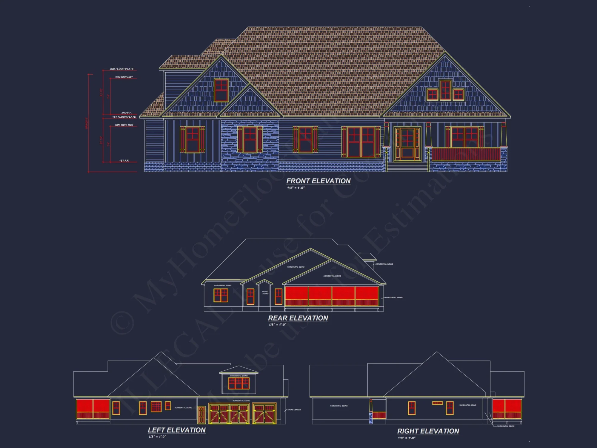Spacious 1.5-Story Craftsman house Plan with Floor Blueprint