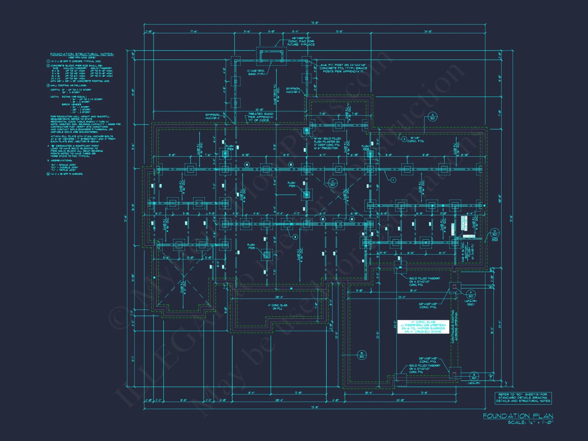 Modern Craftsman house Plan with 4 Bedrooms and 2 Floors