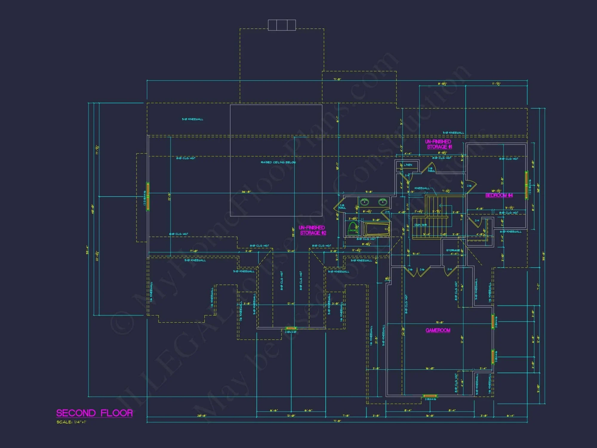 Modern Craftsman house Plan with 4 Bedrooms and 2 Floors