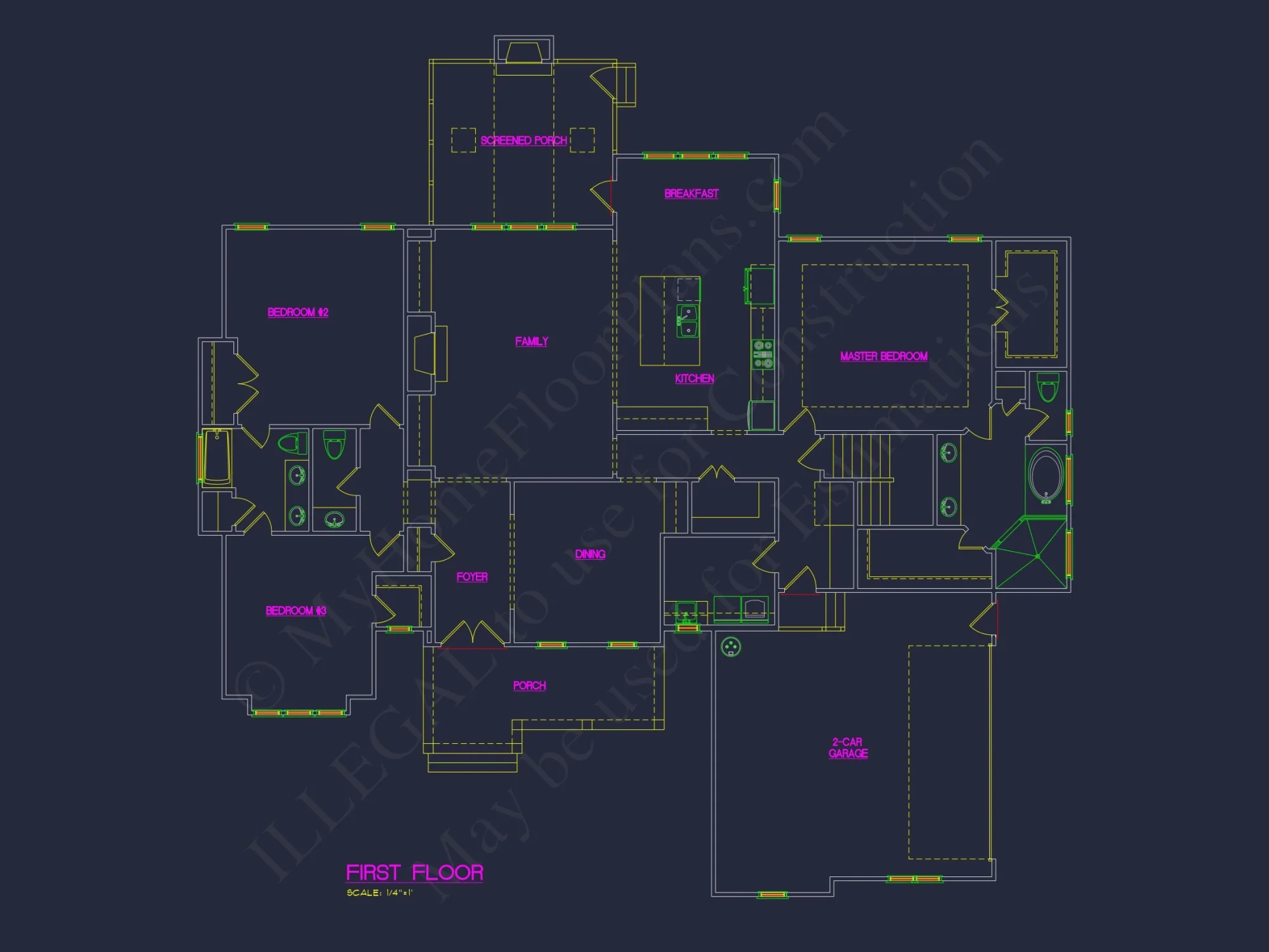 Modern Craftsman house Plan with 4 Bedrooms and 2 Floors