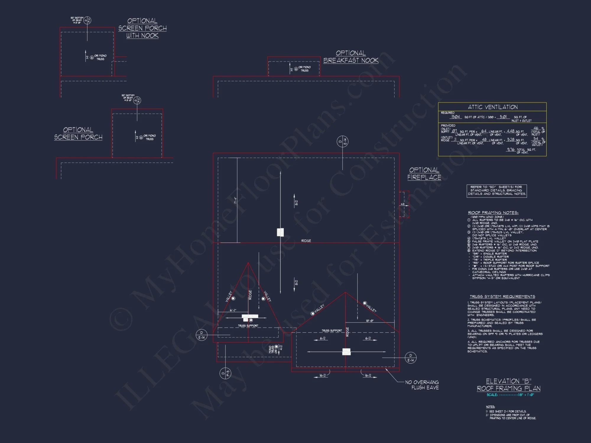 Craftsman house Plan with Detailed CAD Designs & Floor Plans