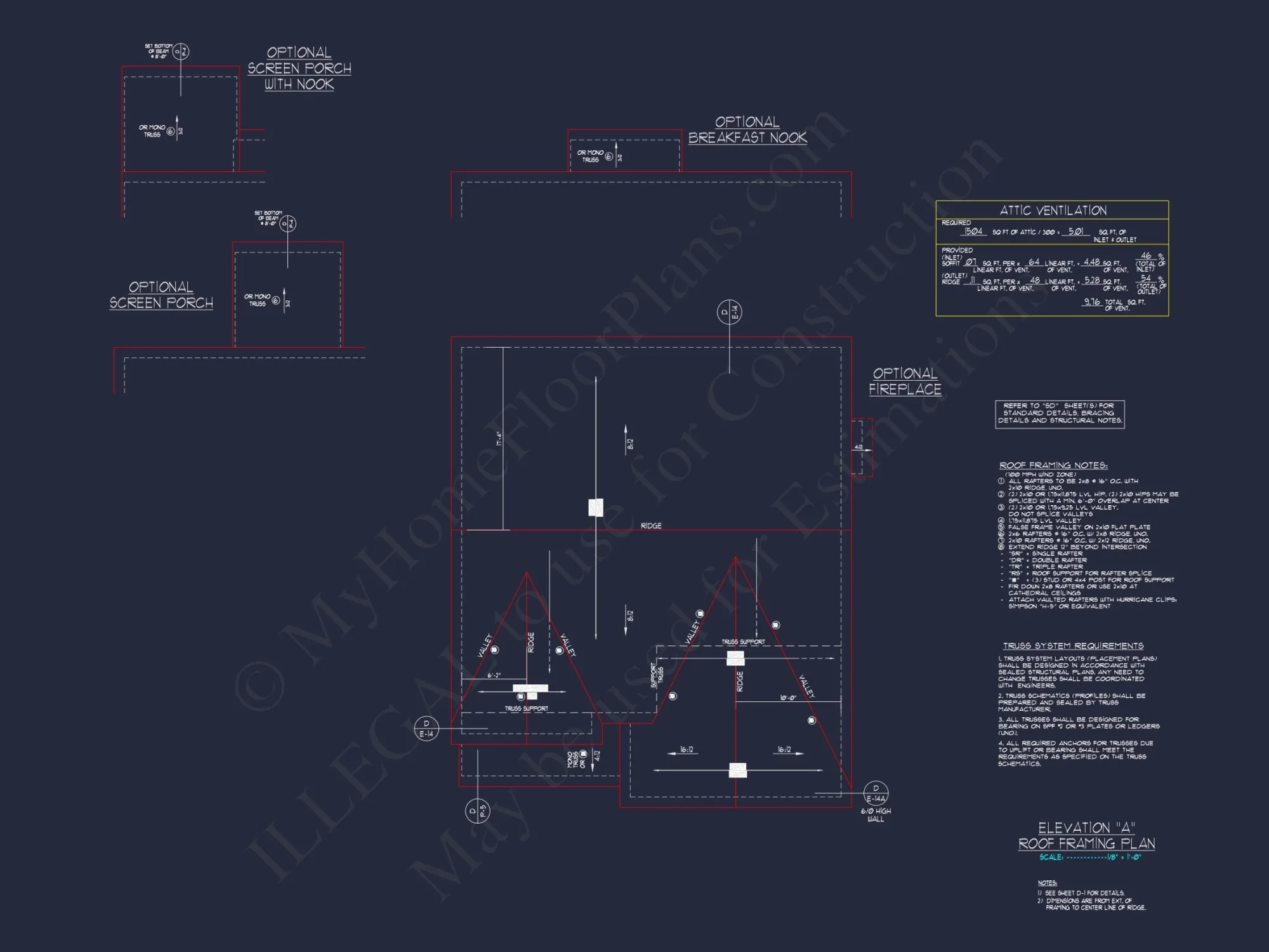 Craftsman house Plan with Detailed CAD Designs & Floor Plans