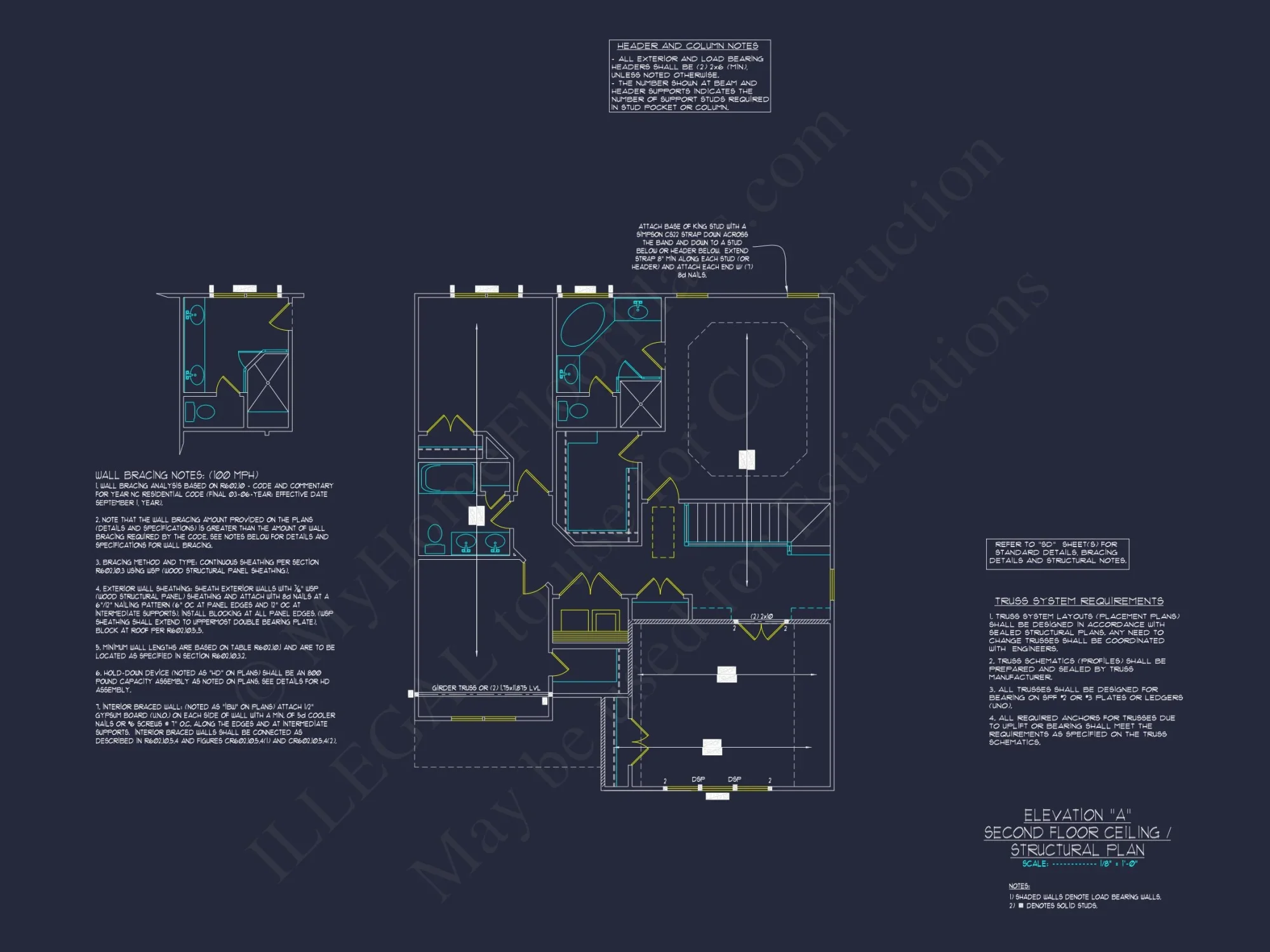 Craftsman house Plan with Detailed CAD Designs & Floor Plans
