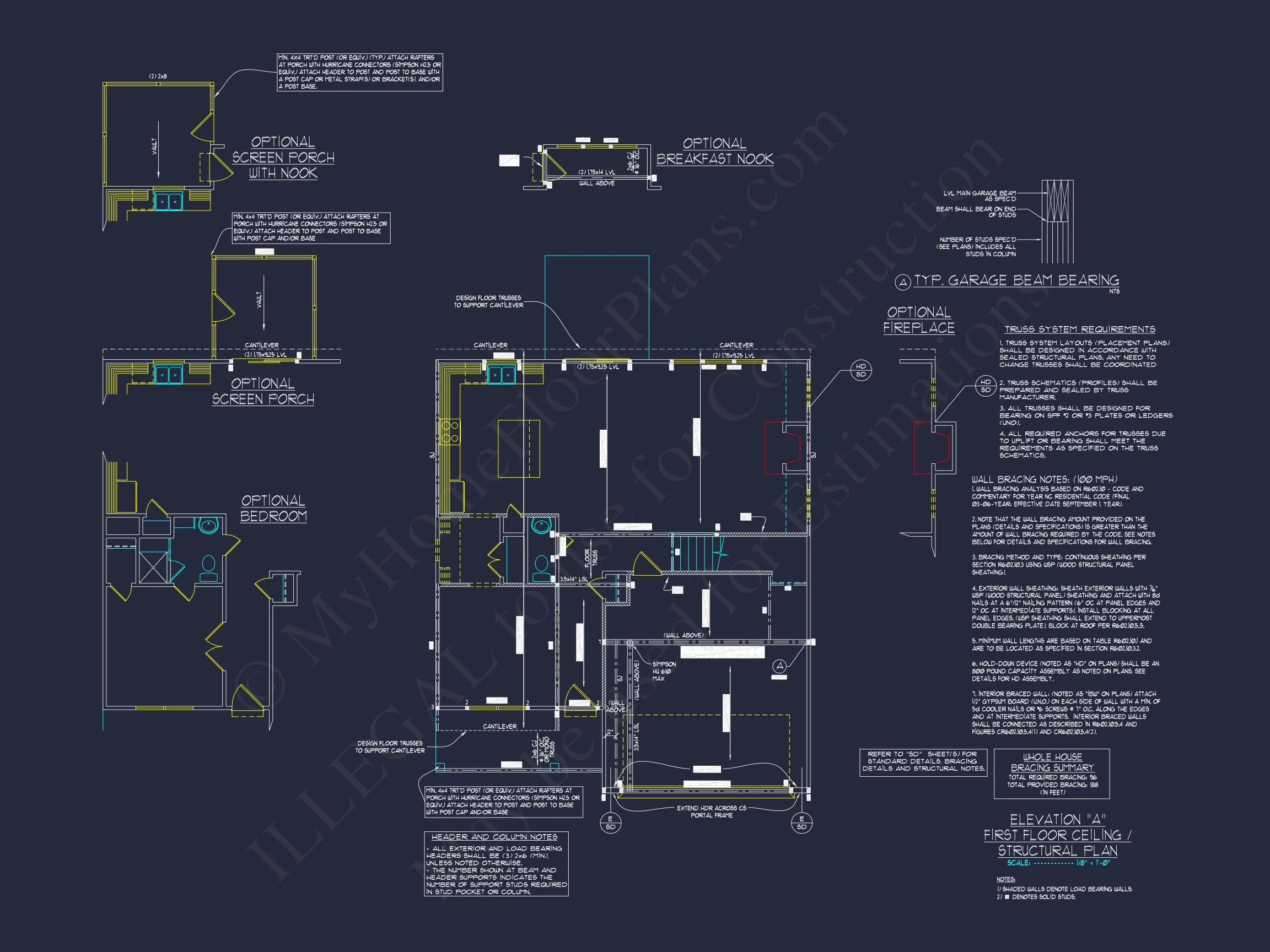 15-1782 HOUSE PLAN - Craftsman House Plan with Detailed CAD Designs & Floor Plans 11 Craftsman house Plan with Detailed CAD Designs & Floor Plans