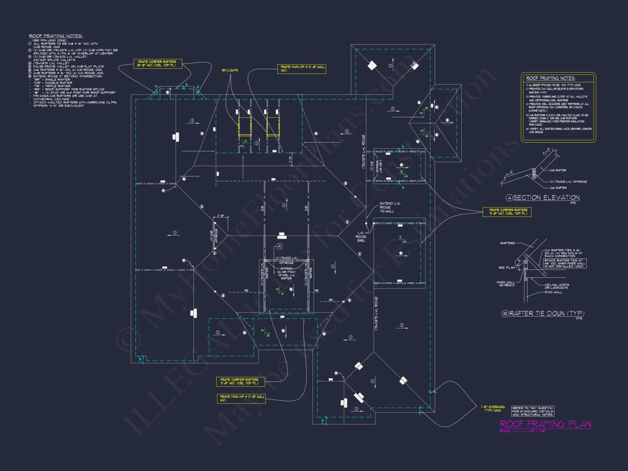 Custom house Floor Plan: 2-Story, 4 Bedroom, CAD Designs