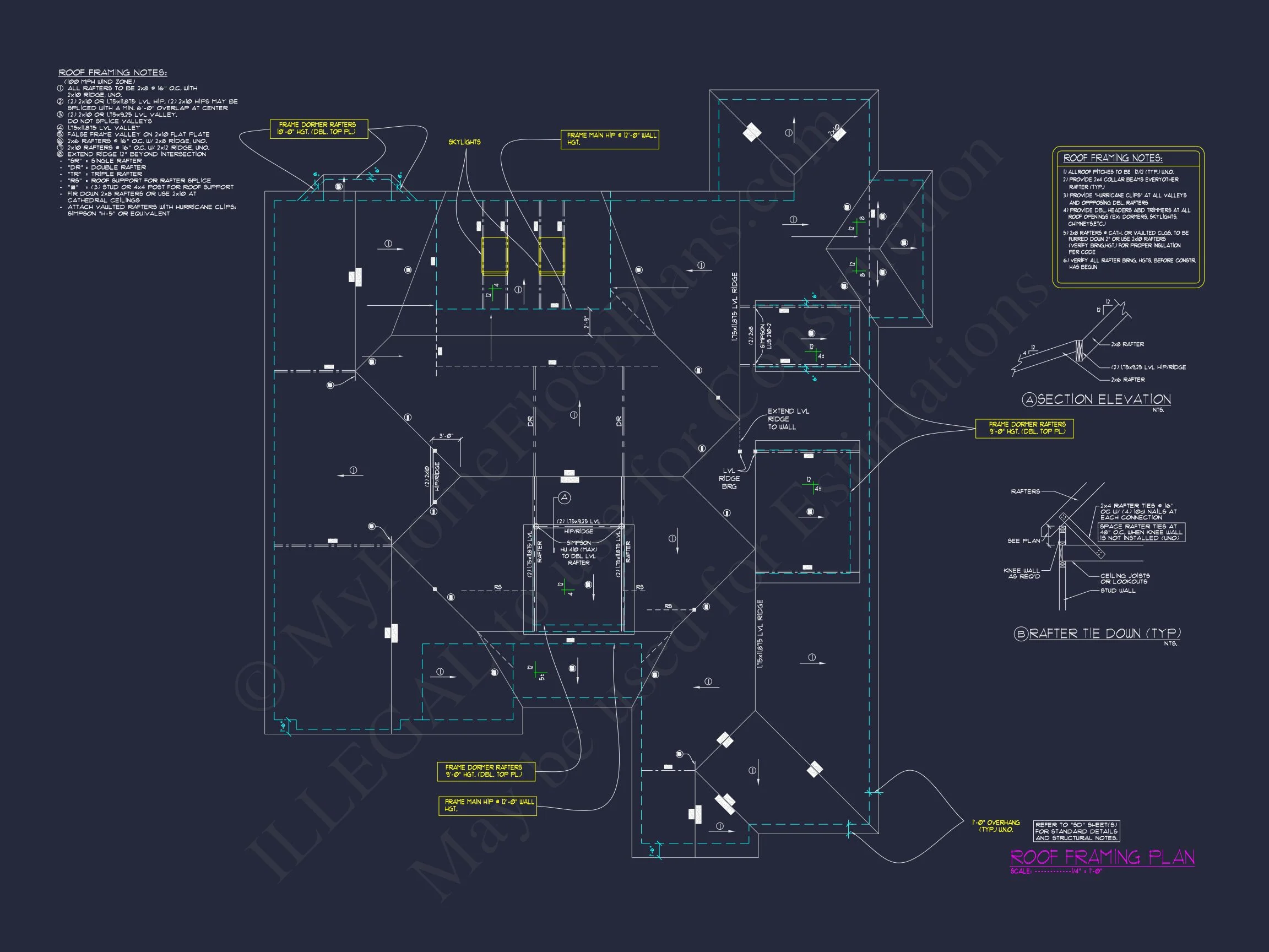 Custom house Floor Plan: 2-Story, 4 Bedroom, CAD Designs