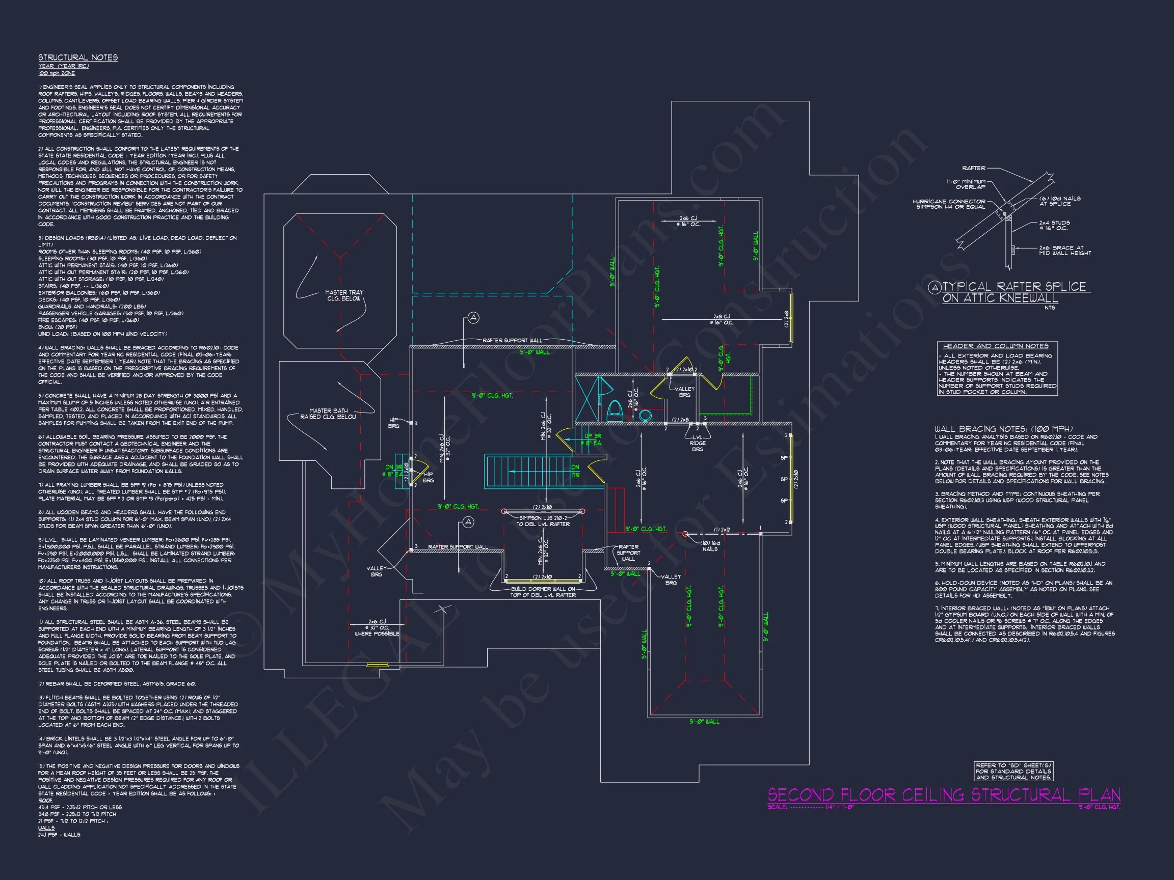 Custom house Floor Plan: 2-Story, 4 Bedroom, CAD Designs