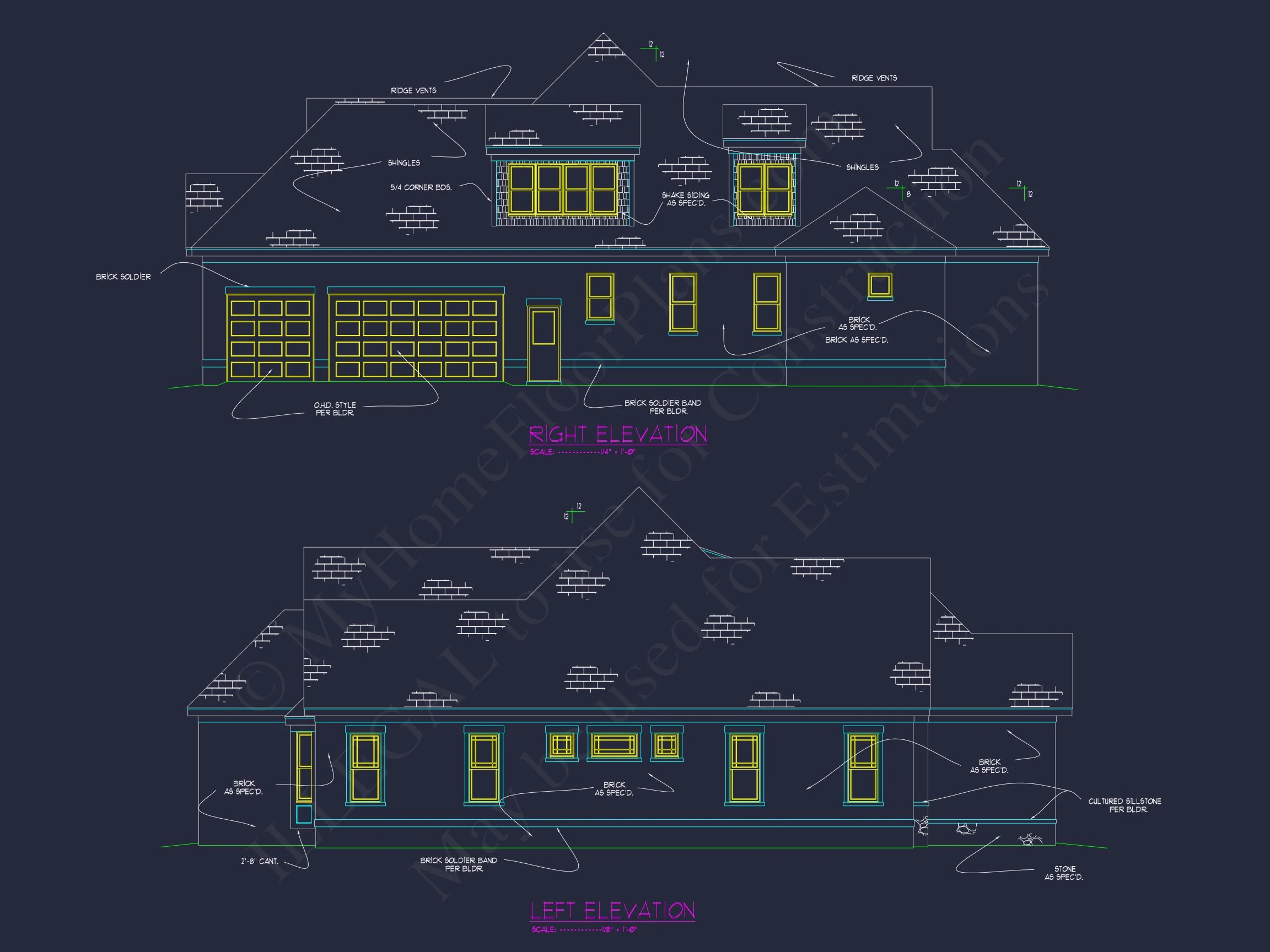 Custom house Floor Plan: 2-Story, 4 Bedroom, CAD Designs