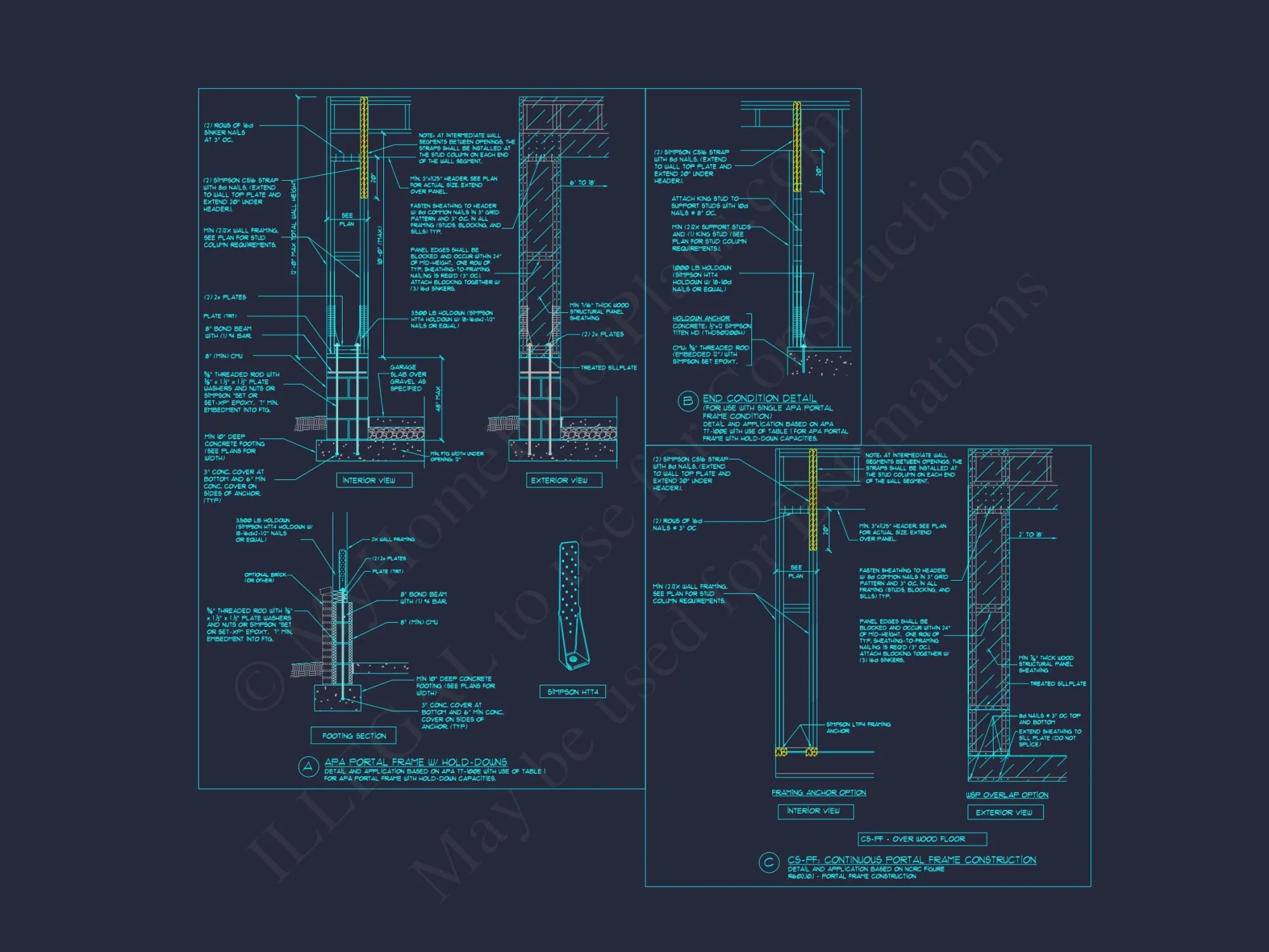 house Floor Plan: 3-Story Blueprint with Modern CAD Designs