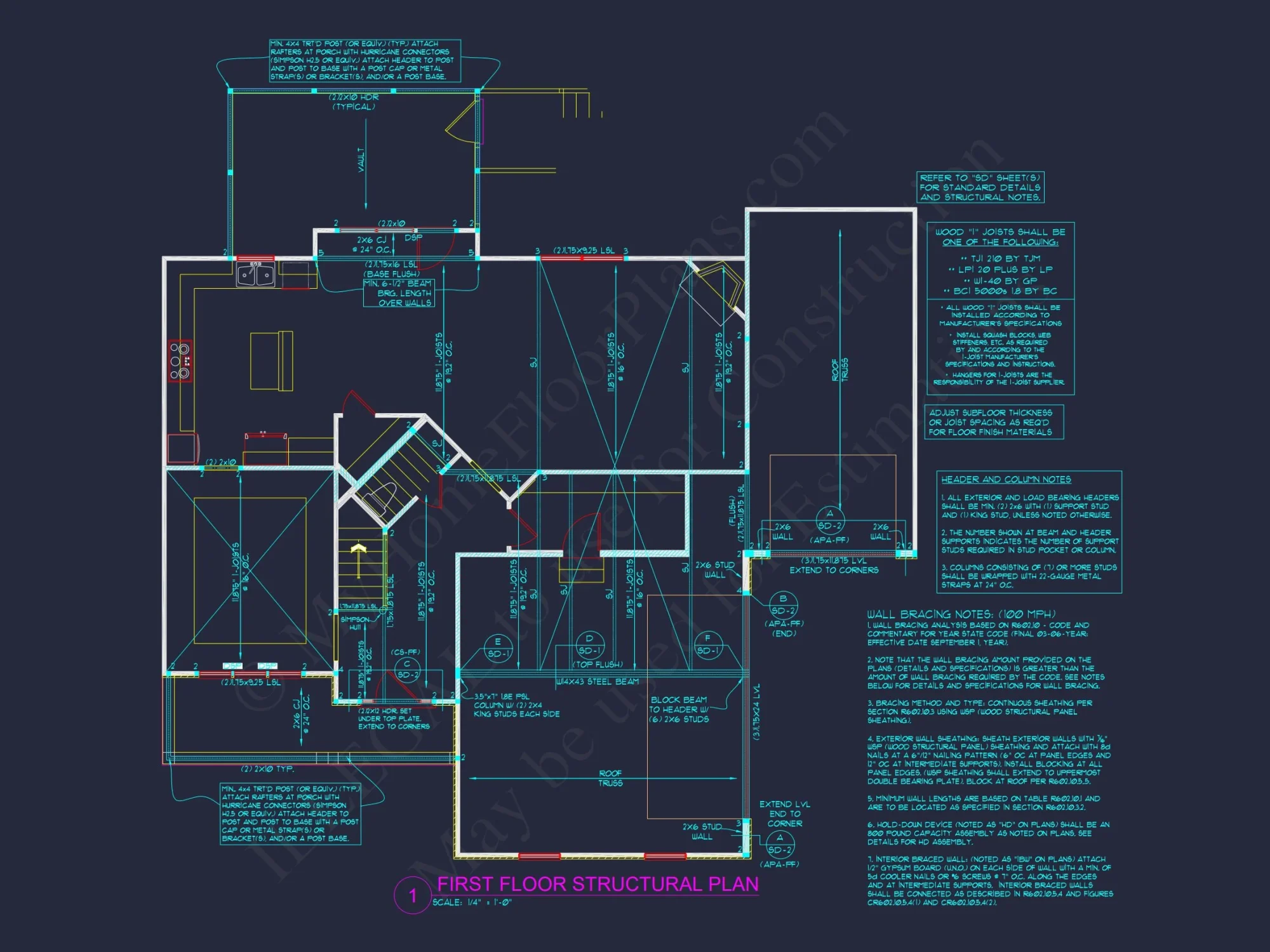house Floor Plan: 3-Story Blueprint with Modern CAD Designs