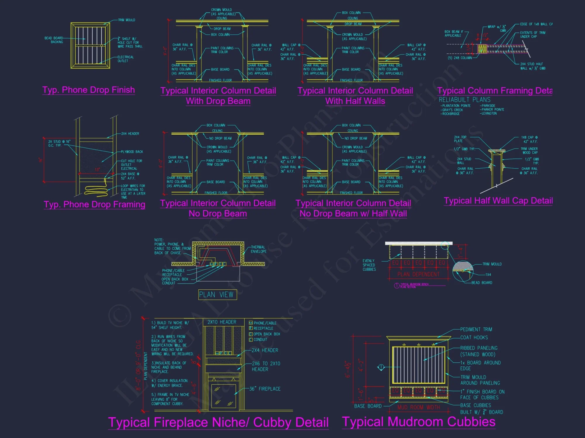 house Floor Plan: 3-Story Blueprint with Modern CAD Designs