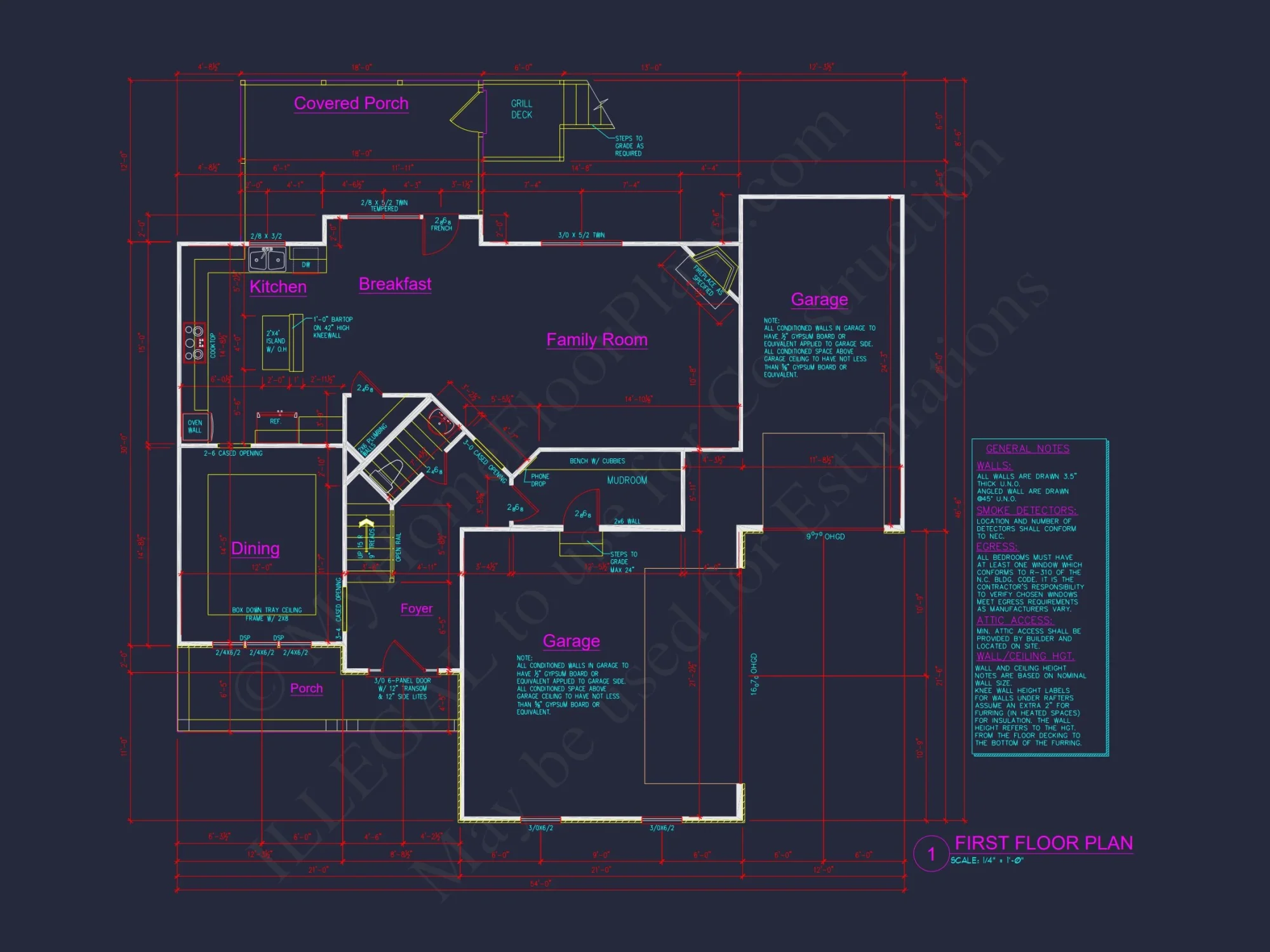 house Floor Plan: 3-Story Blueprint with Modern CAD Designs