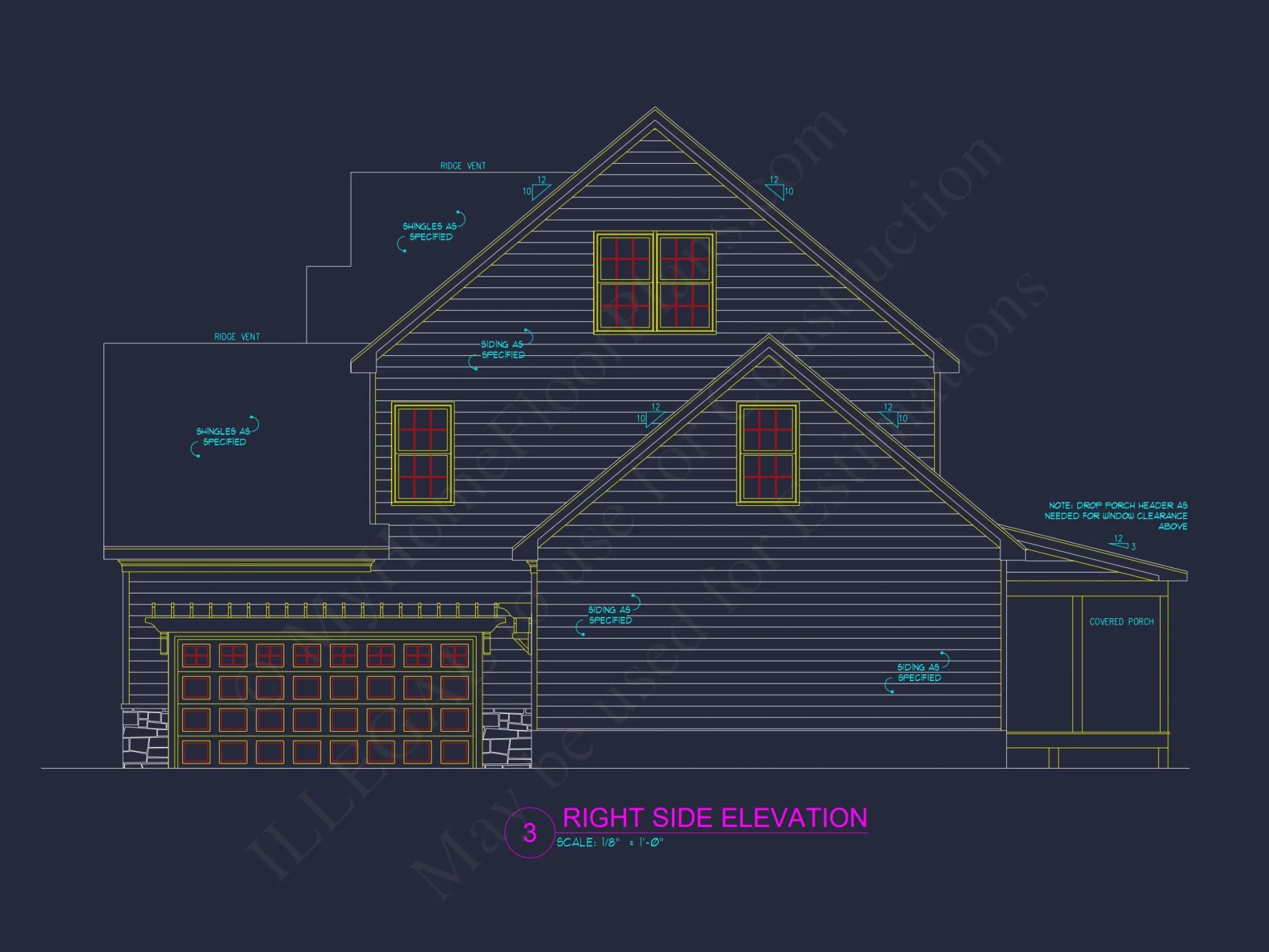 house Floor Plan: 3-Story Blueprint with Modern CAD Designs