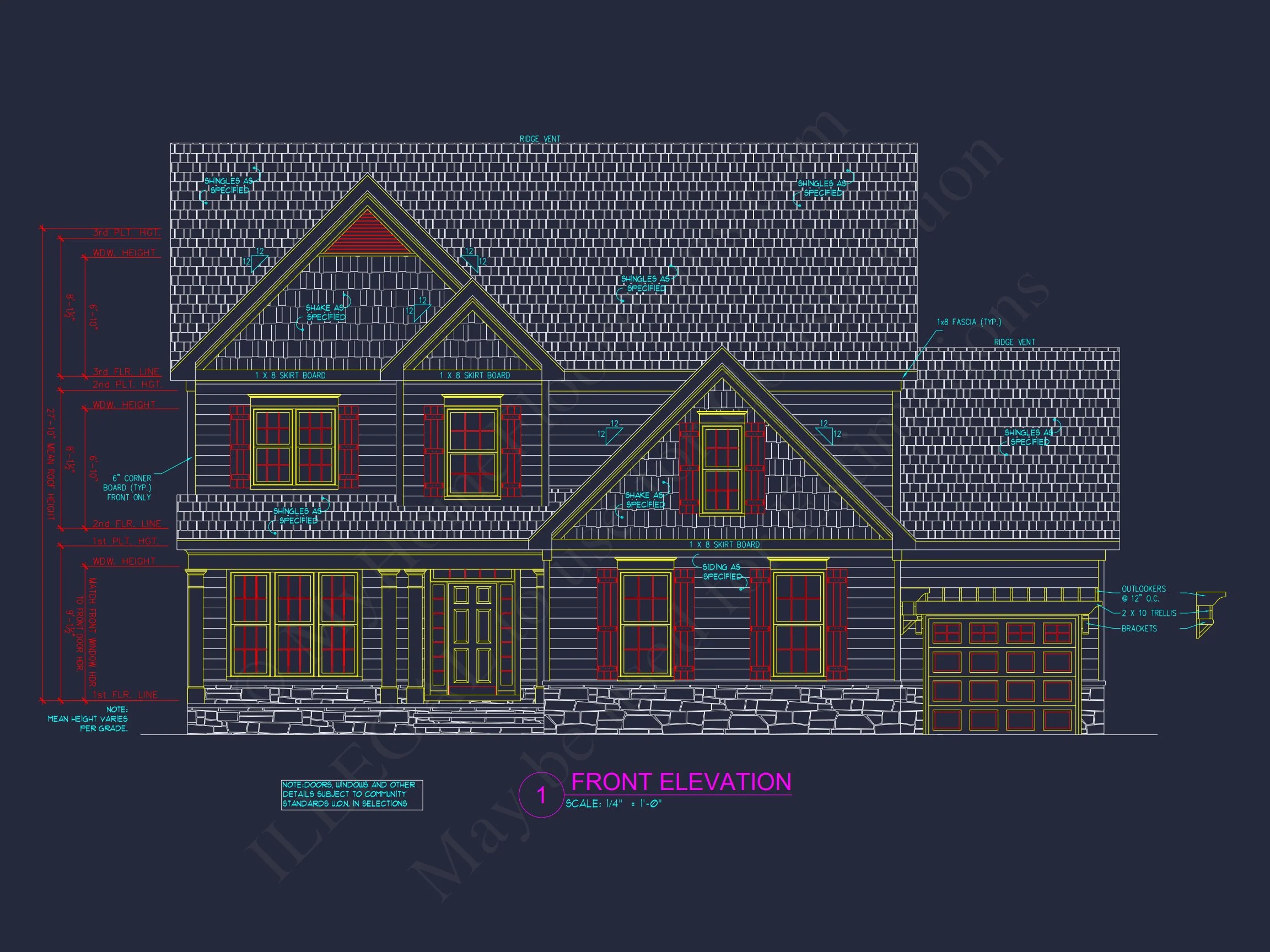 15-1775 HOUSE PLAN - House Floor Plan: 3-Story Blueprint with Modern CAD Designs 3 house Floor Plan: 3-Story Blueprint with Modern CAD Designs