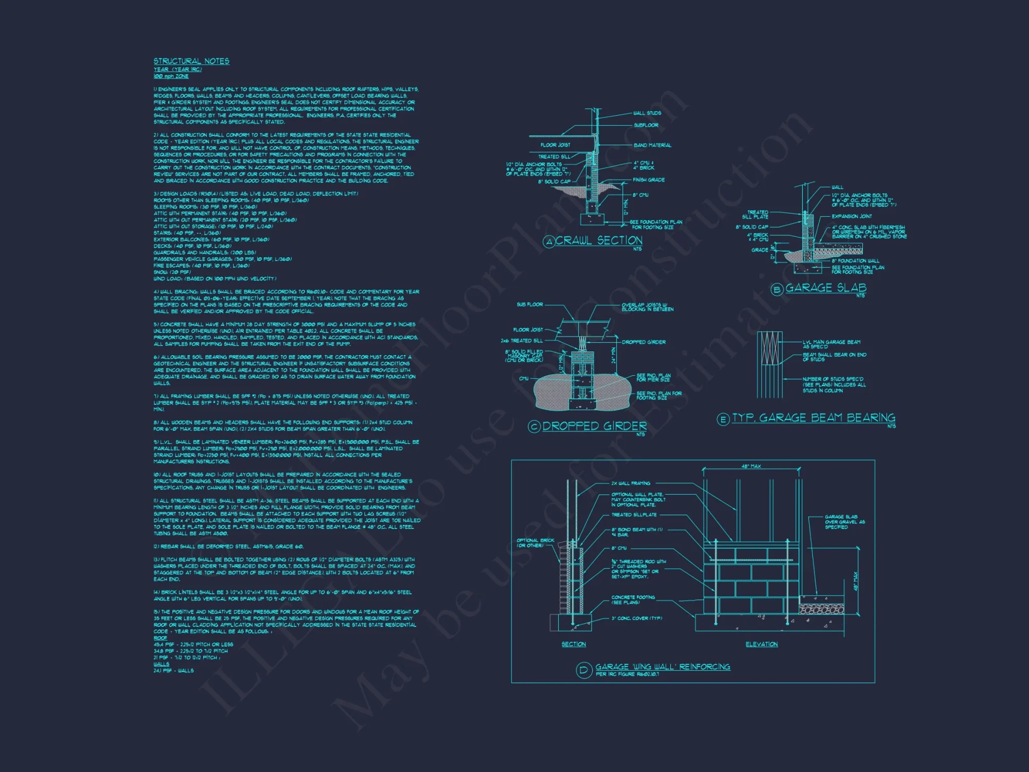 house Floor Plan Blueprint: 4-Bed, 2-Story Traditional Design