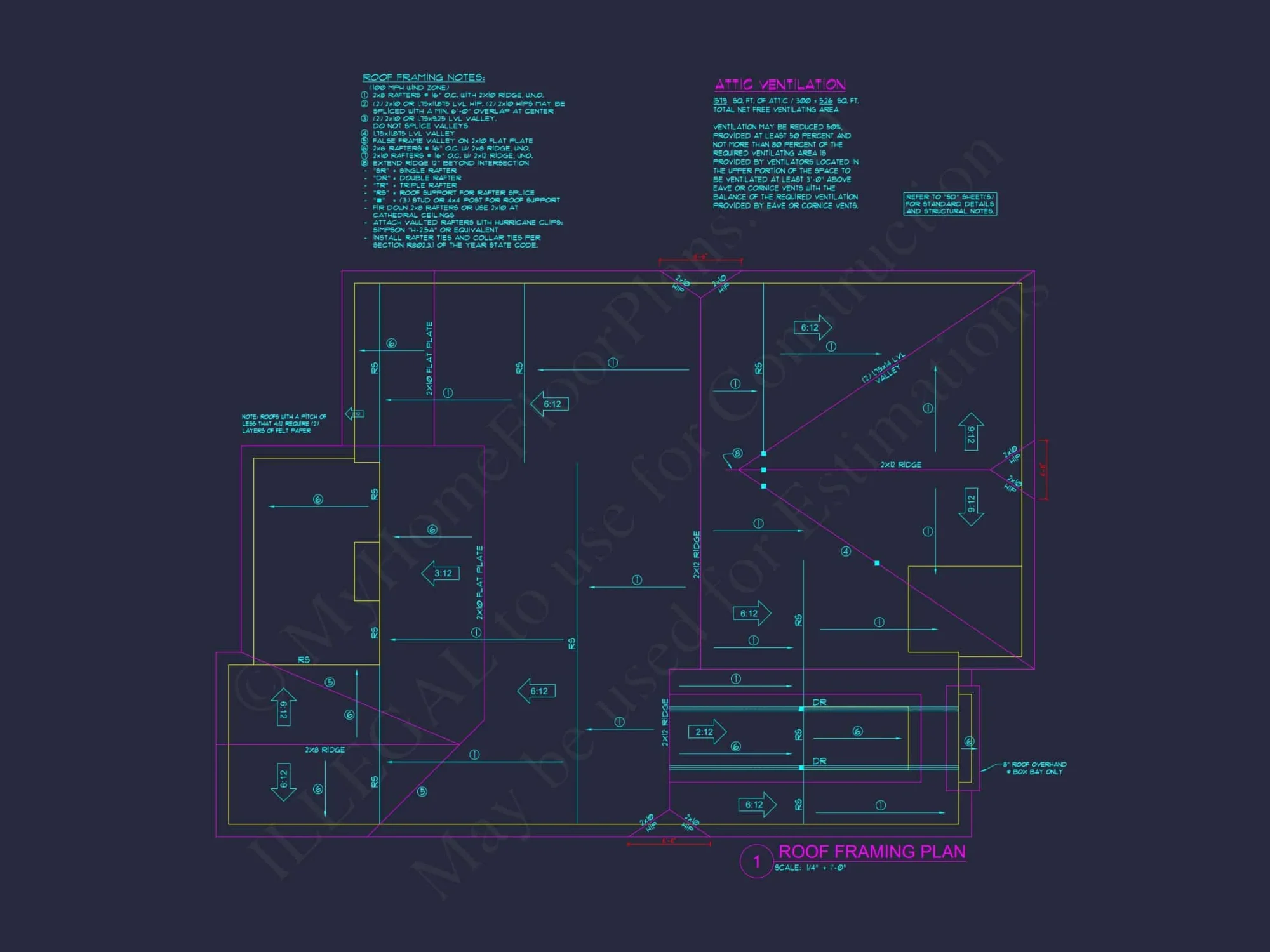 house Floor Plan Blueprint: 4-Bed, 2-Story Traditional Design