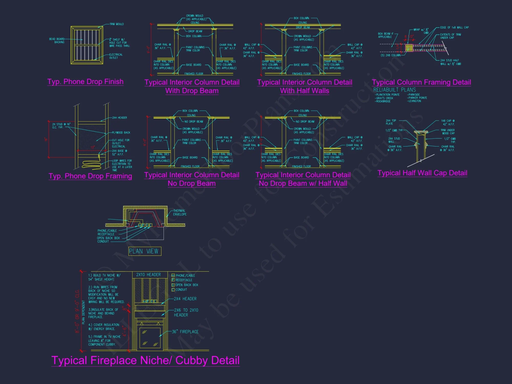 house Floor Plan Blueprint: 4-Bed, 2-Story Traditional Design