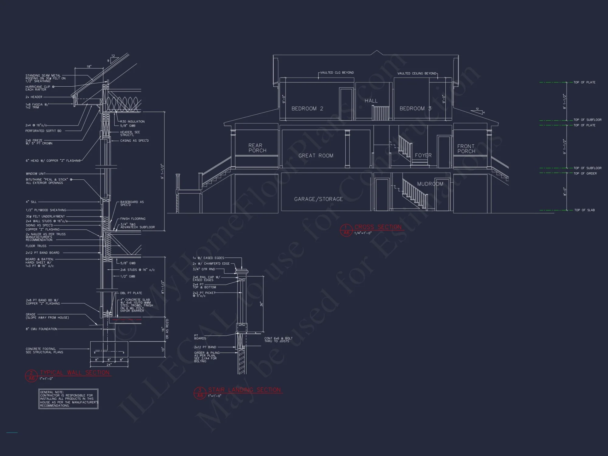 Beautiful Two-Story house Floor Plan with Modern Coastal Designs