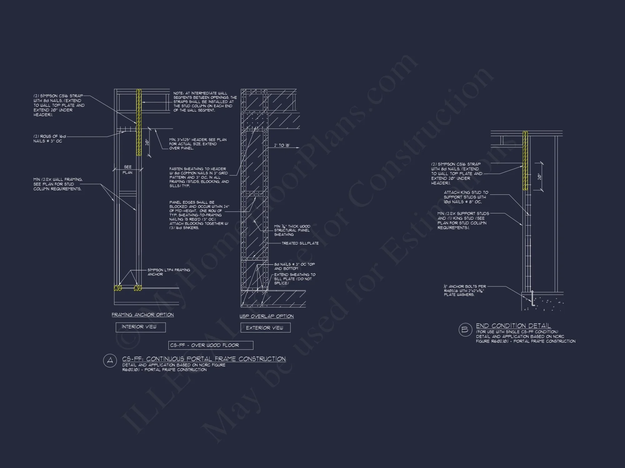 Modern Coastal house Floor Plan with 3 Stories and CAD Designs
