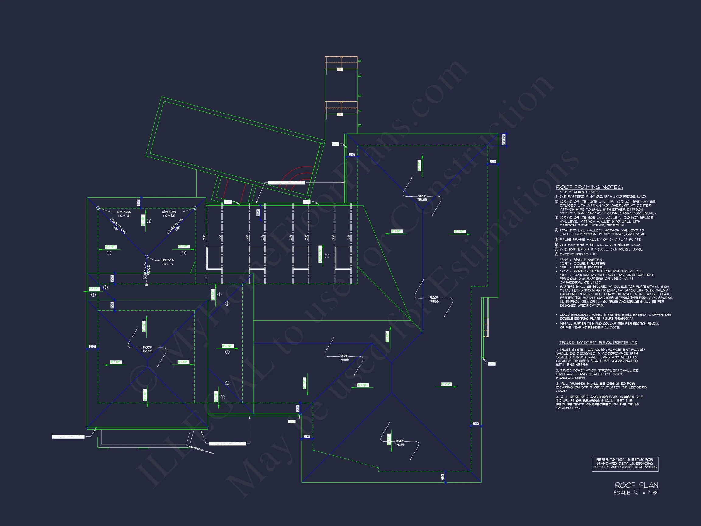 15-1761 HOUSE PLAN - Craftsman Home Plan - 4-Bed, 3.5-Bath, 2985 SF 22 Modern Coastal house Floor Plan with 3 Stories and CAD Designs